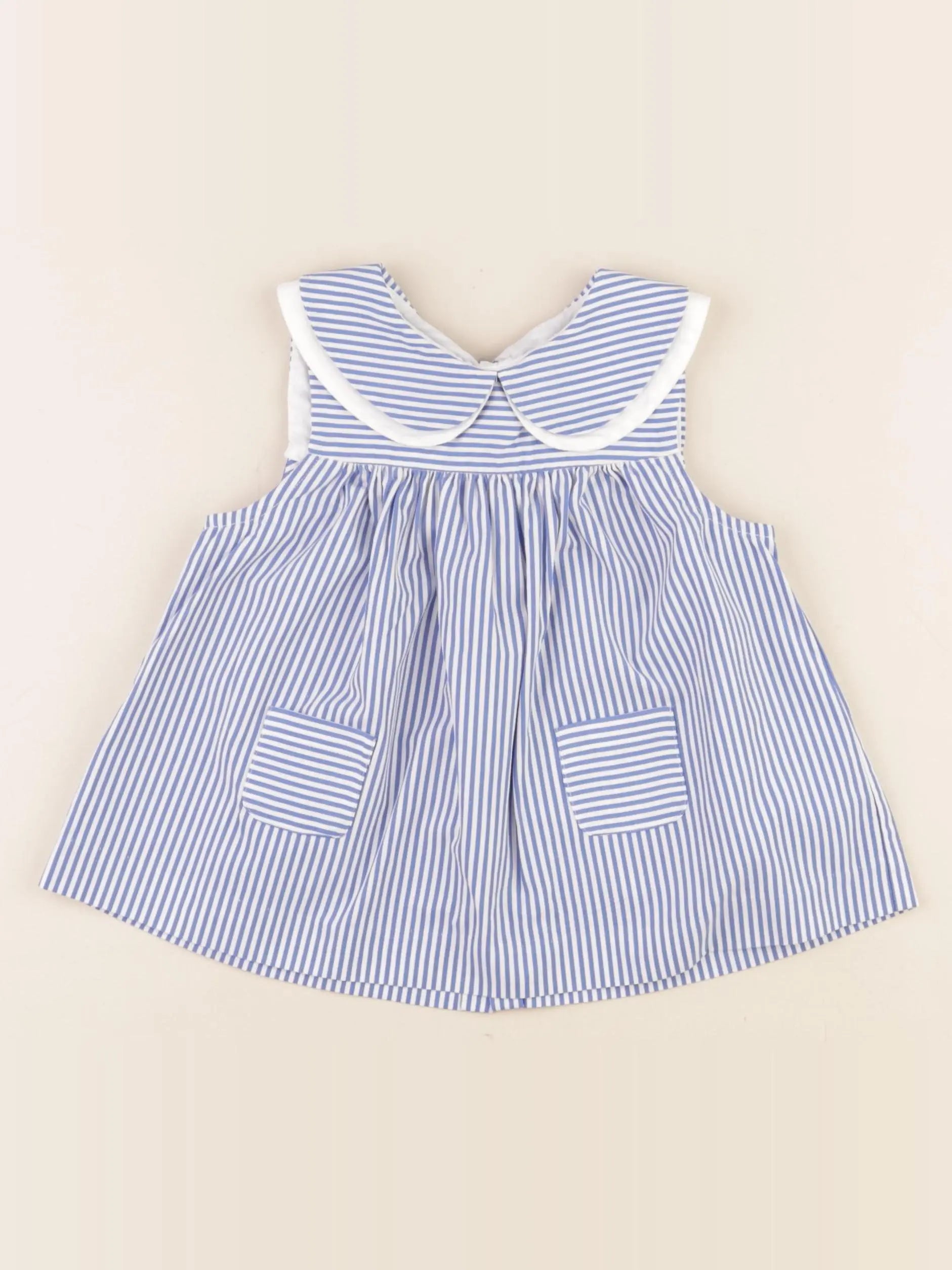 Jacadi - blouse blanc, bleu - 36 mois