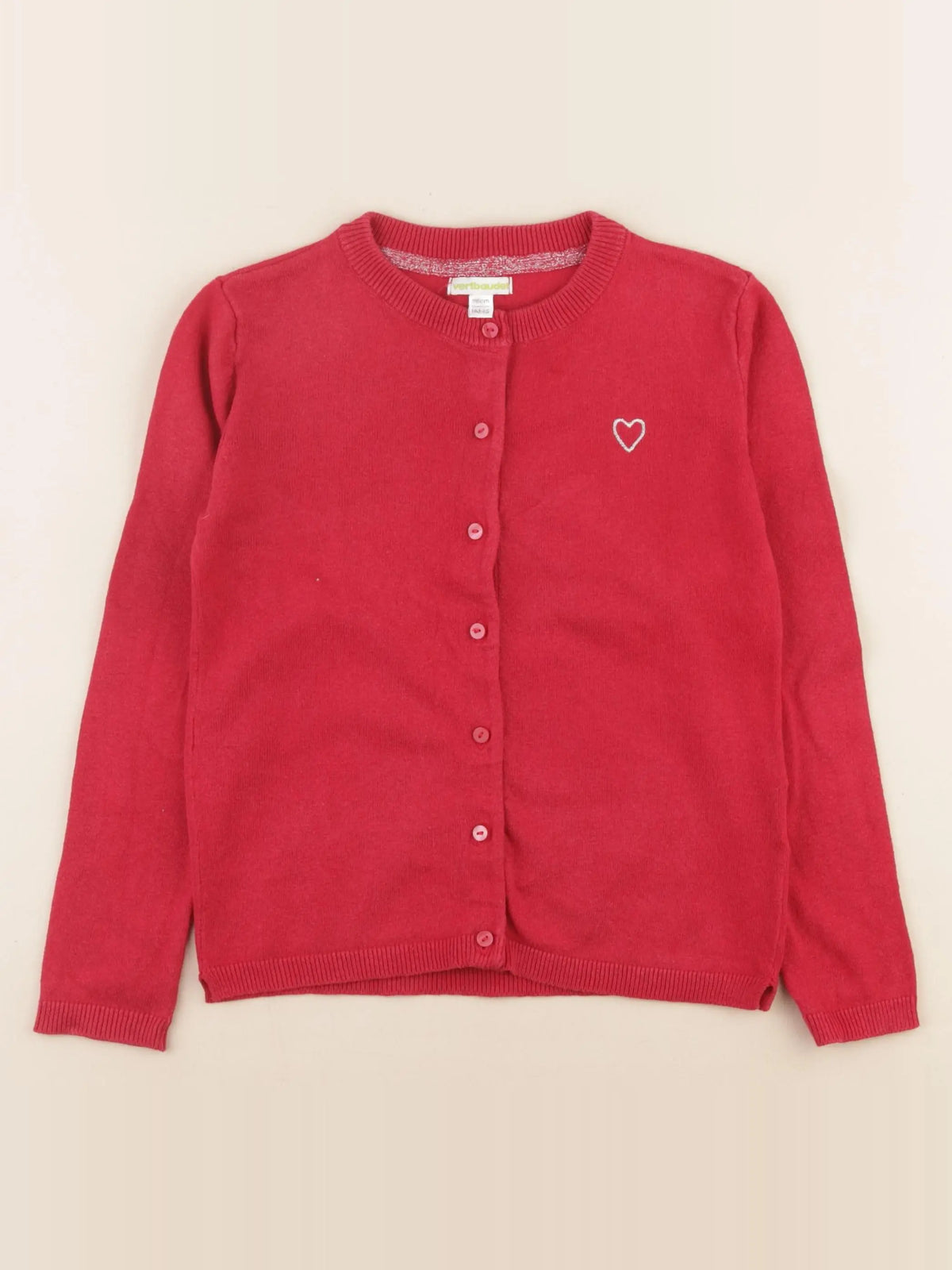 Vertbaudet - gilet rouge - 6 ans