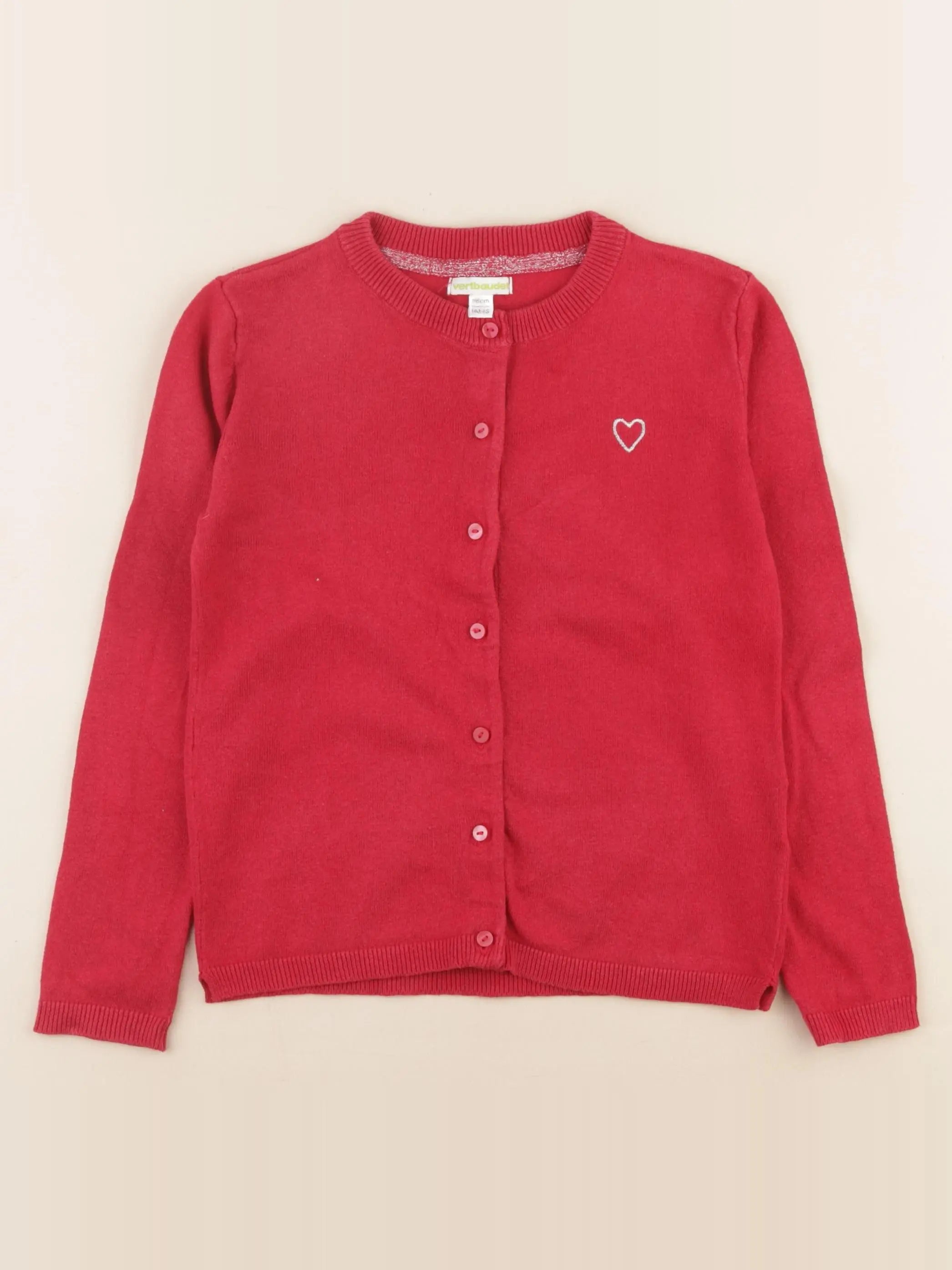 Vertbaudet - gilet rouge - 6 ans
