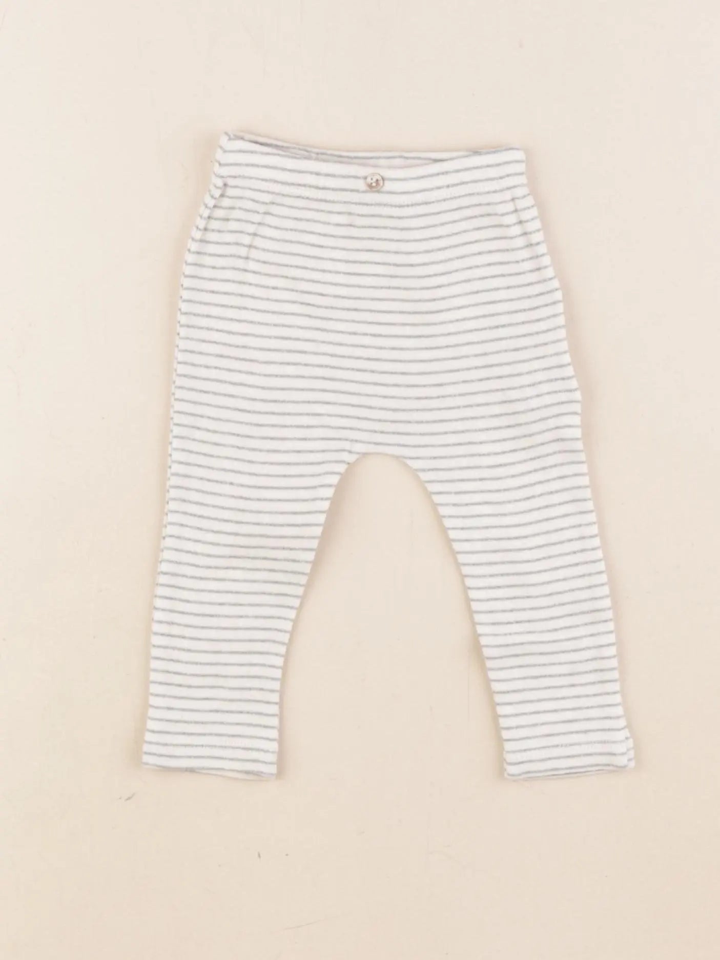 Zara - sarouel beige, vert - 3/6 mois