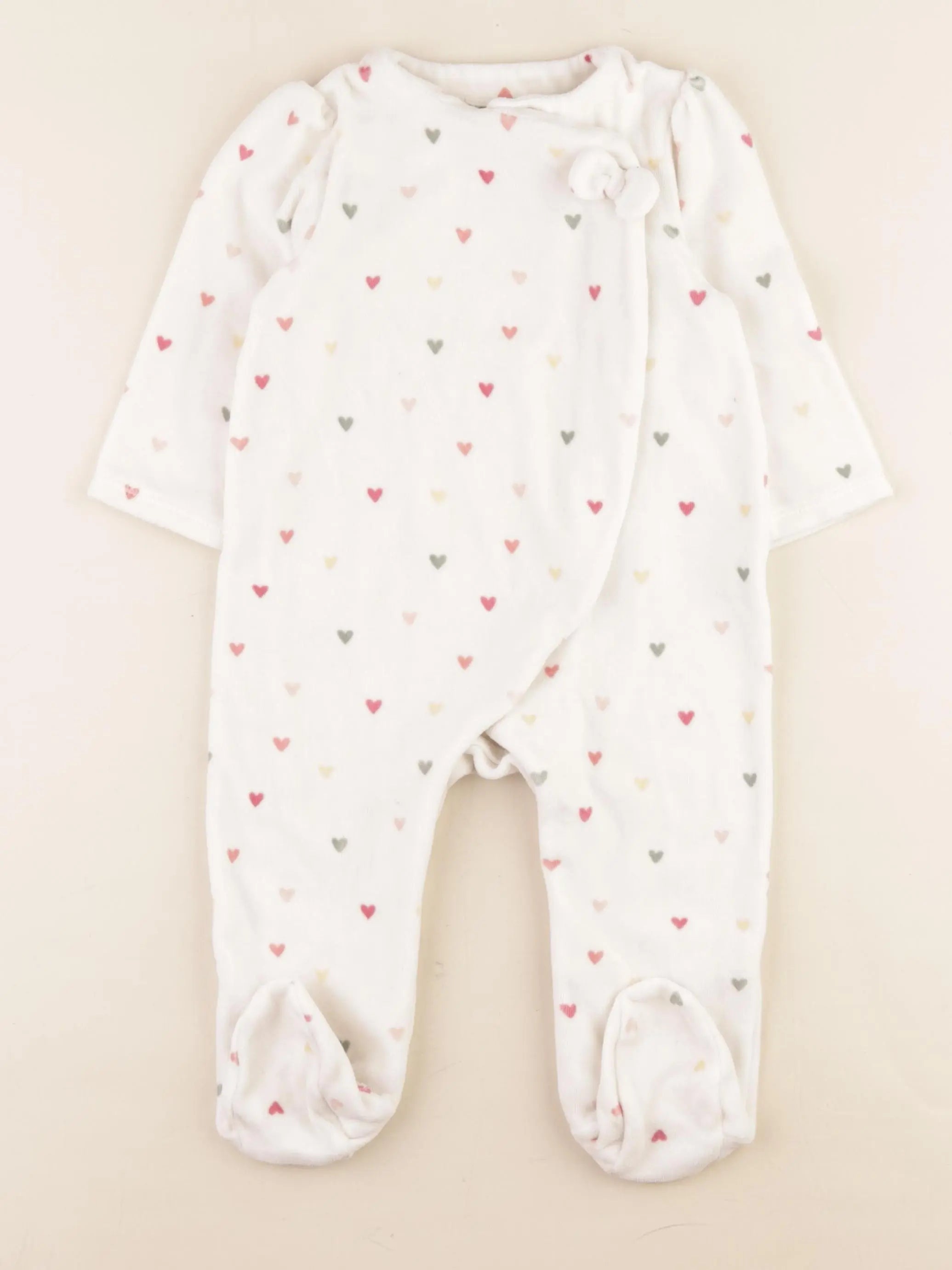 Tape à l'oeil - pyjama velours blanc - 18 mois