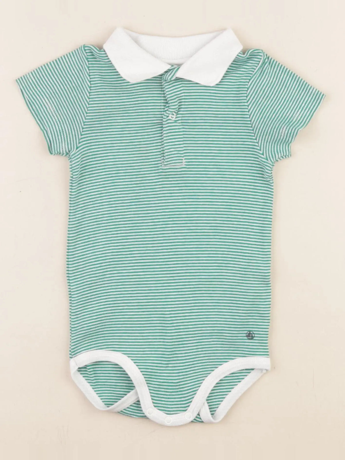 Petit Bateau - body à col vert - 18 mois