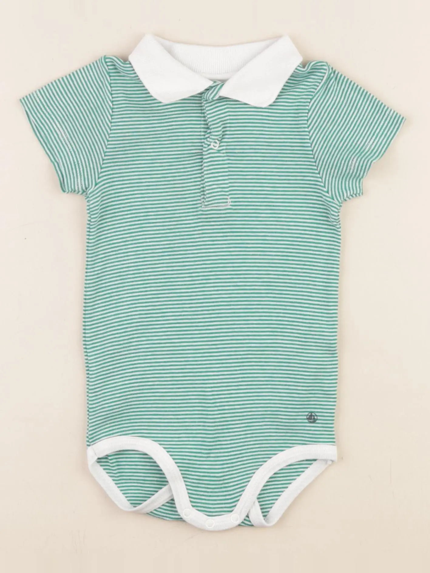 Petit Bateau - body à col vert - 18 mois