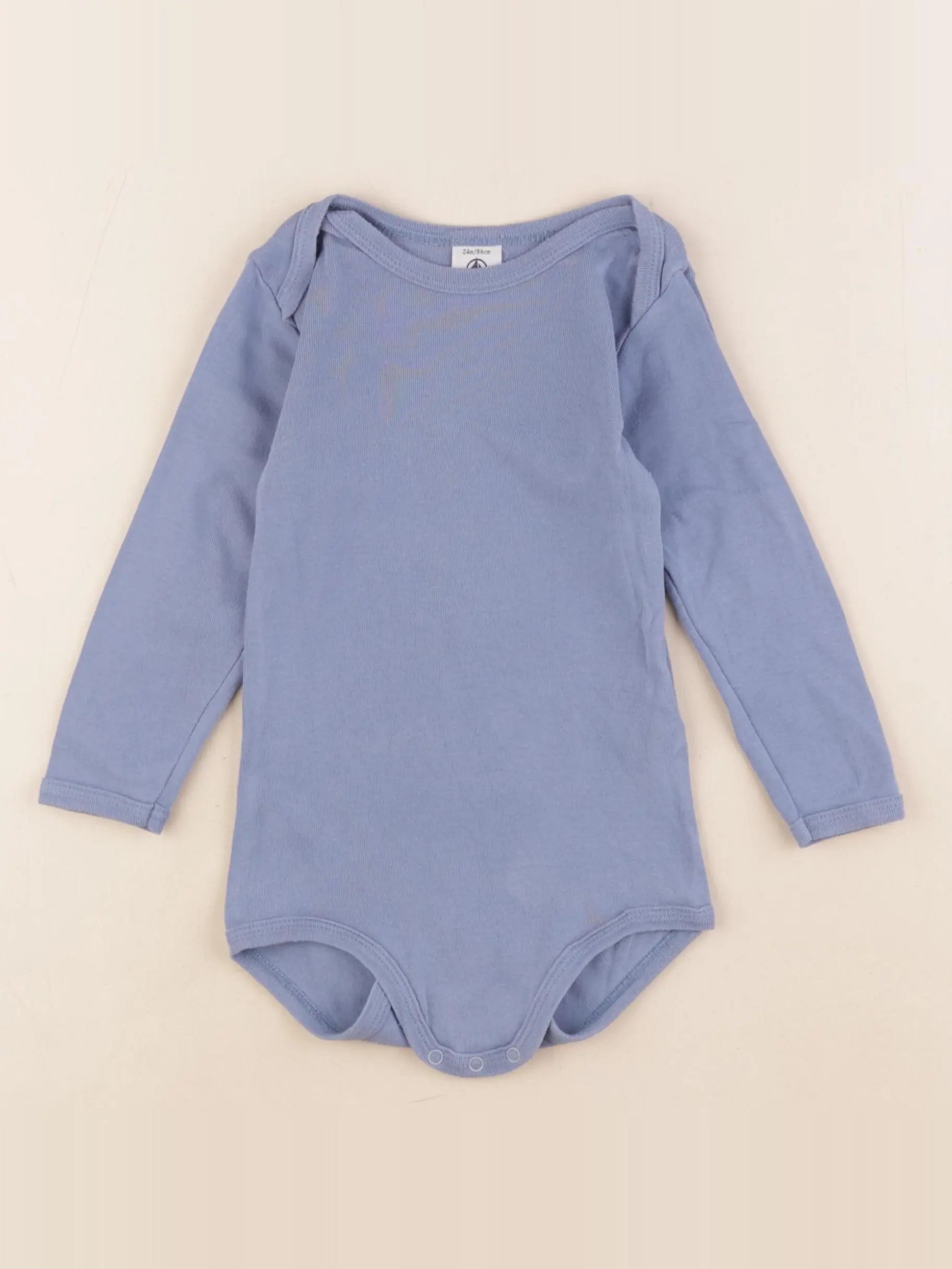 Petit Bateau - body bleu - 24 mois