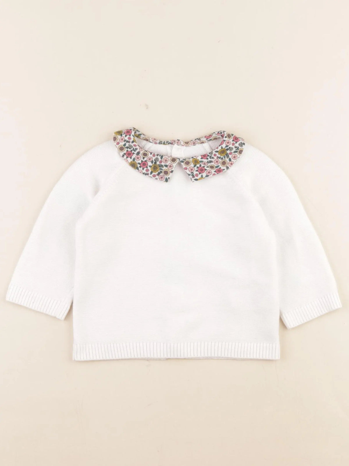 Boutchou - pull blanc - 12 mois