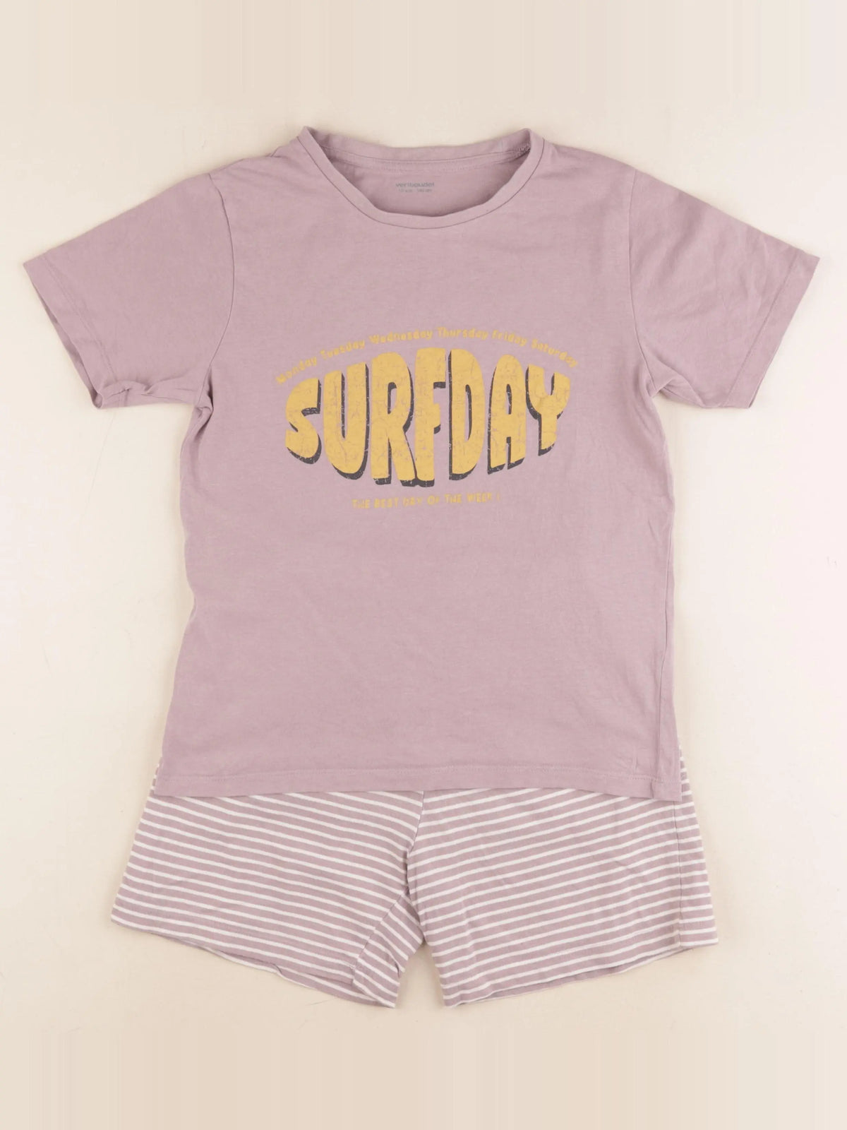 Vertbaudet - pyjama coton violet - 10 ans