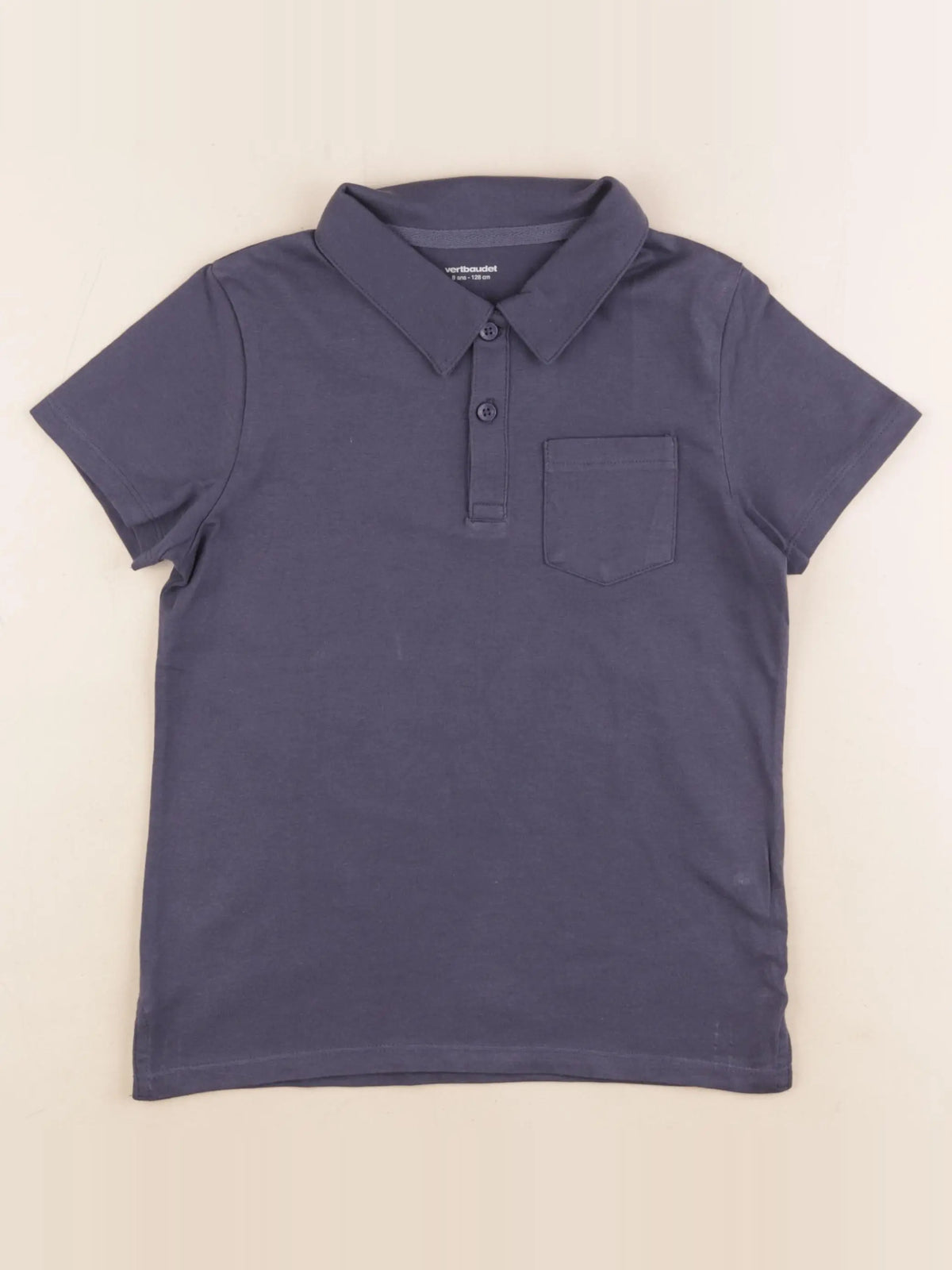 Vertbaudet - polo bleu - 8 ans