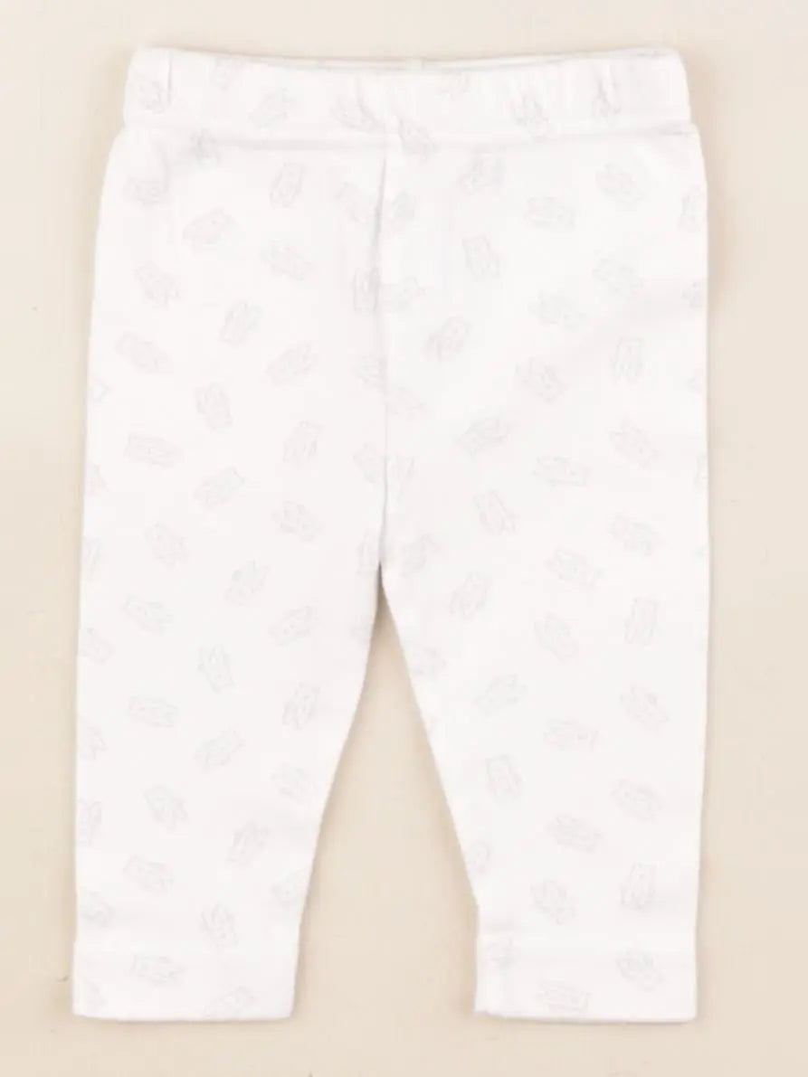 Boutchou - legging blanc, gris - 1 mois