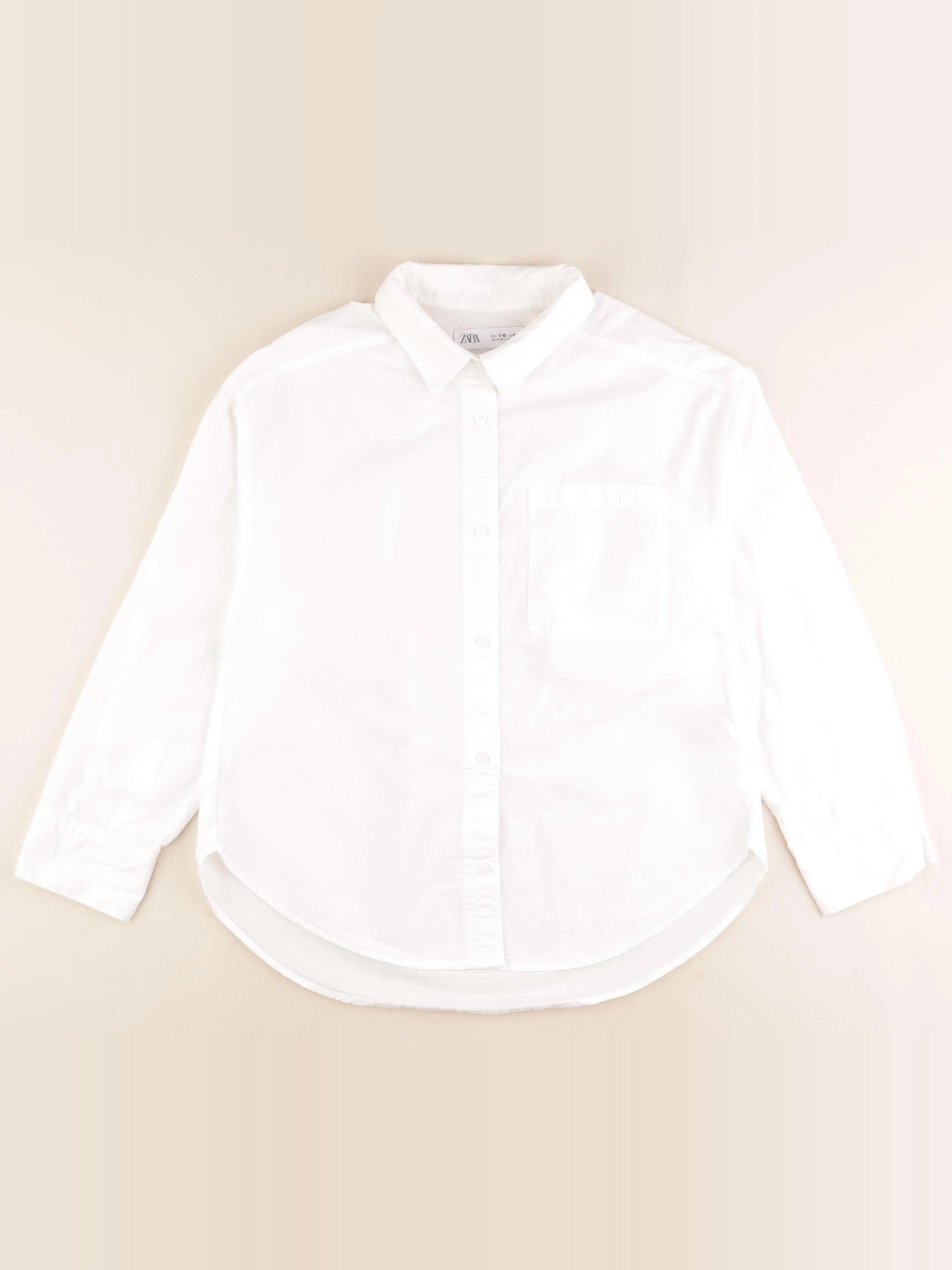 Zara - chemise blanc - 11/12 ans