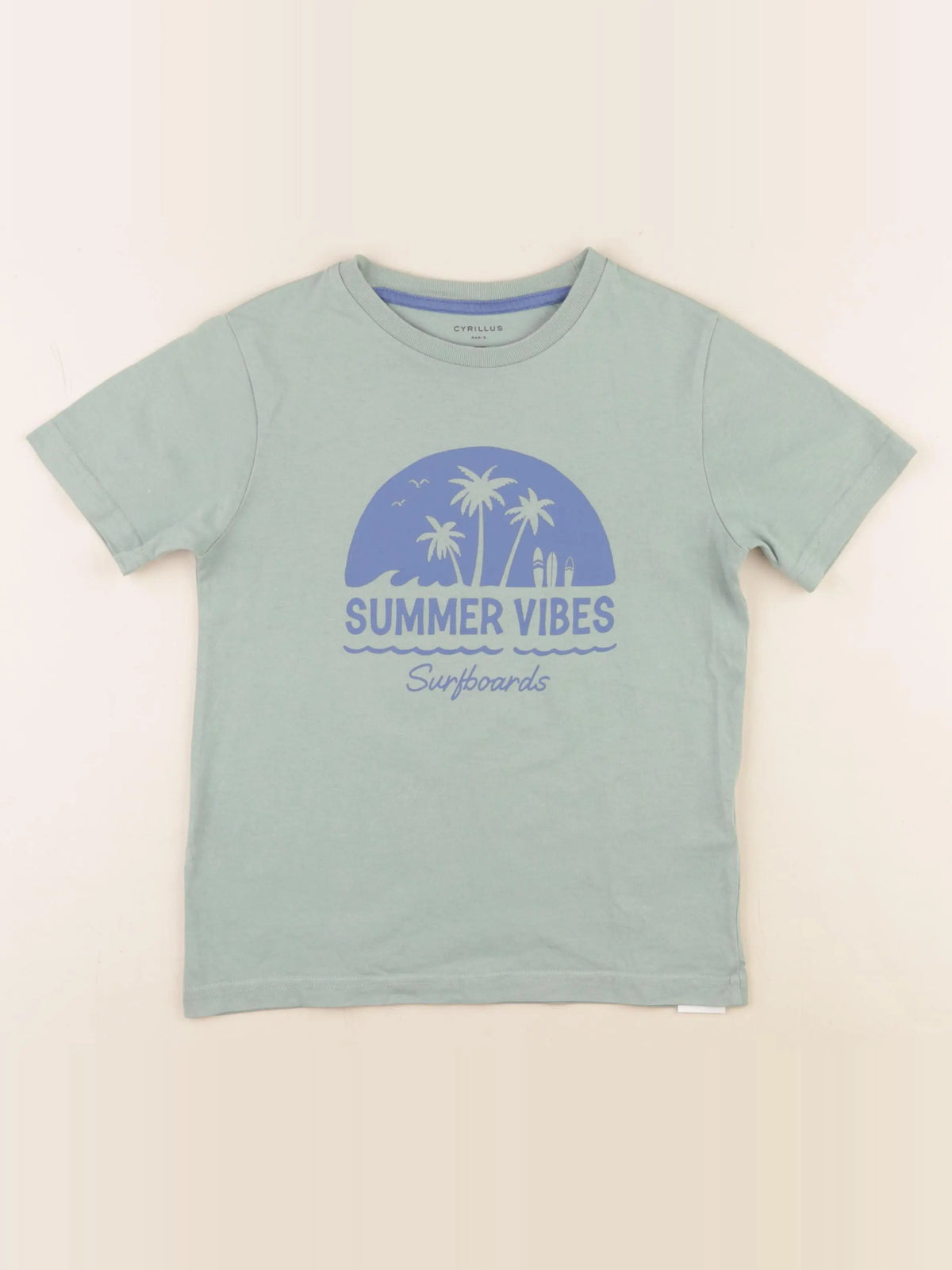 Cyrillus - tee-shirt vert - 8 ans