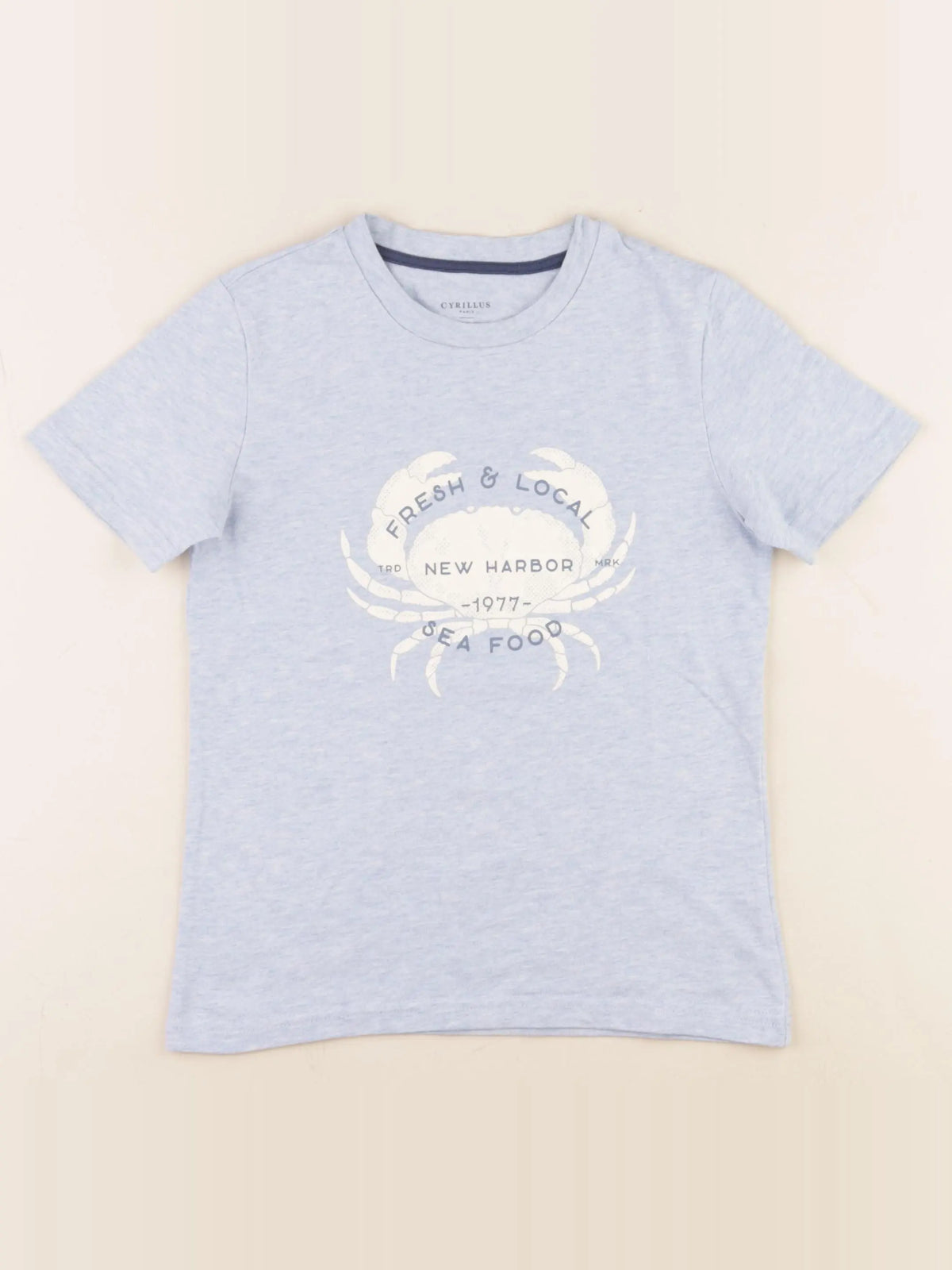 Cyrillus - tee-shirt bleu - 8 ans