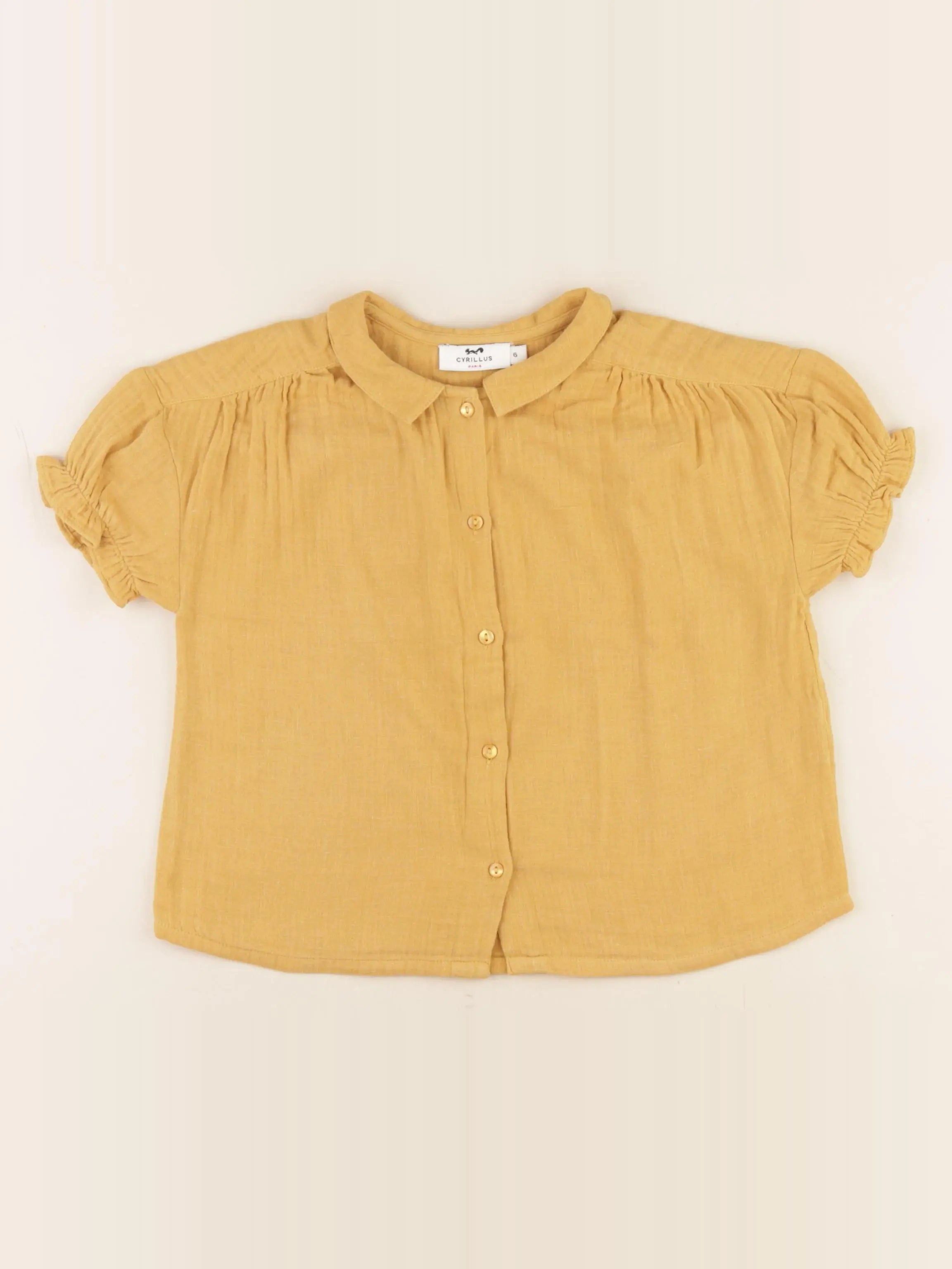 Cyrillus - chemise jaune - 6 ans