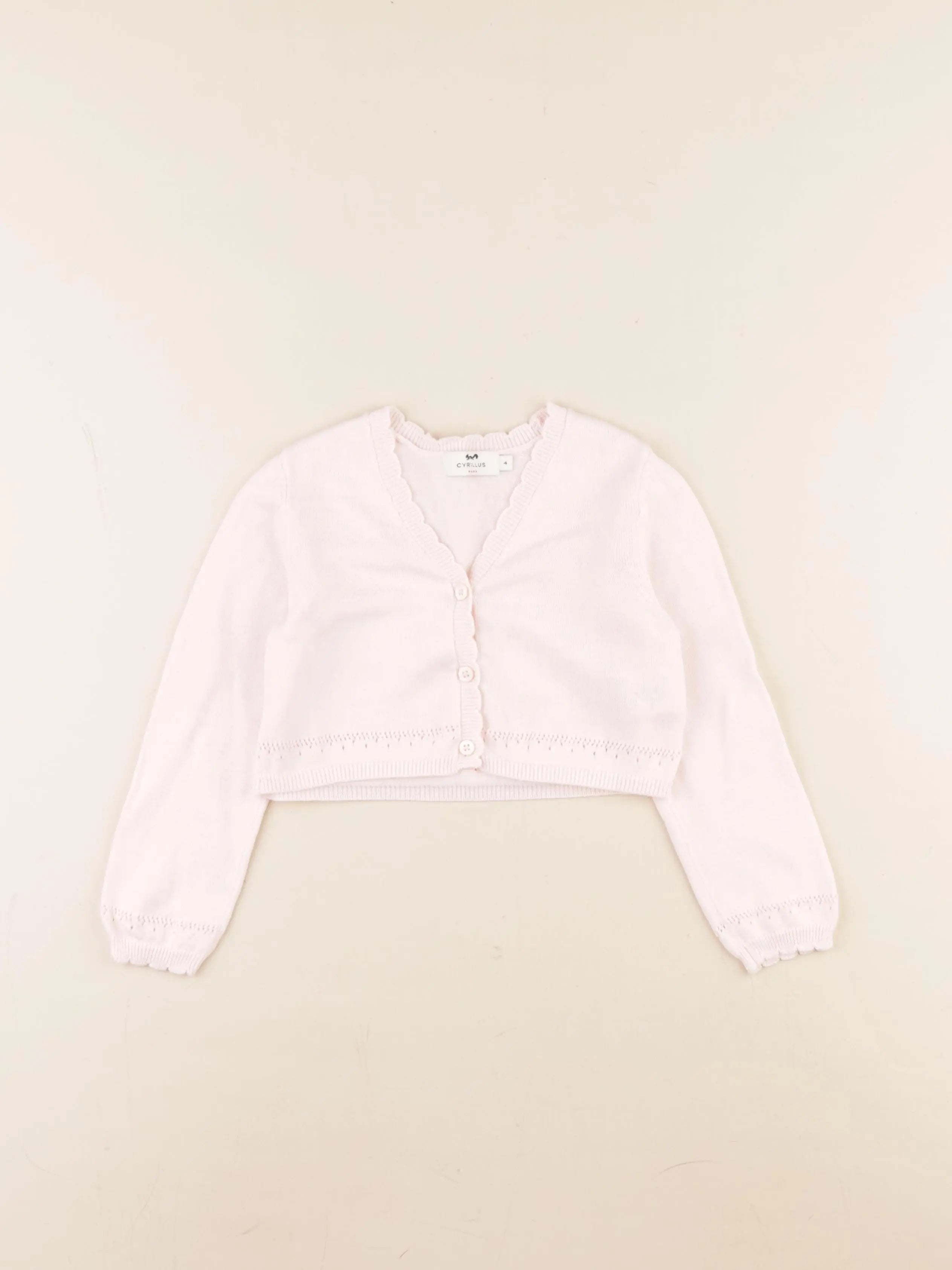 Cyrillus - gilet rose - 4 ans