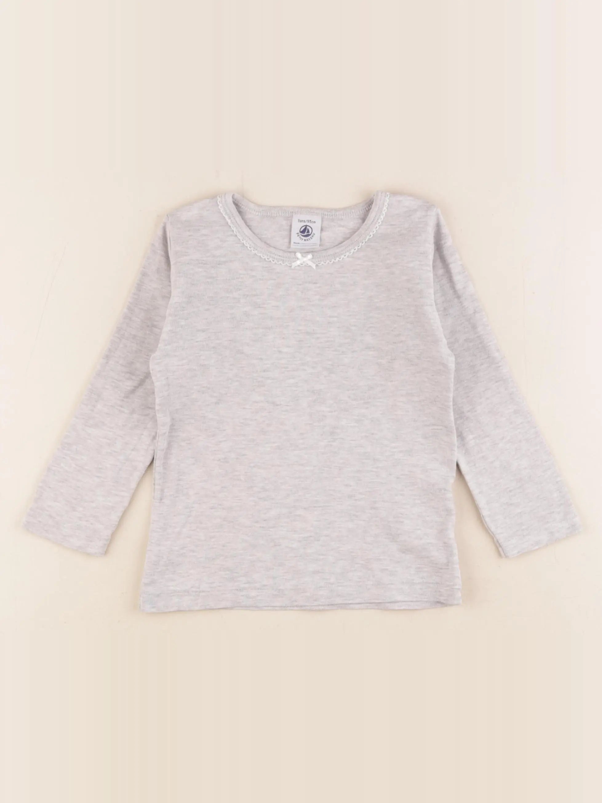 Petit Bateau - maillot de corps gris - 3 ans