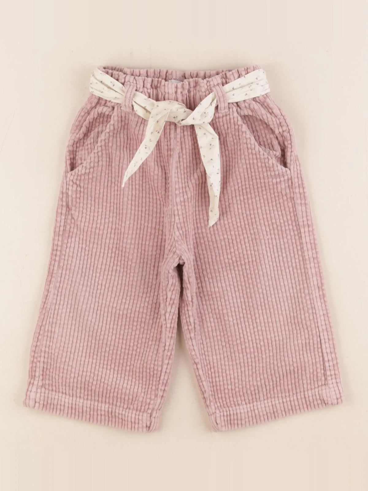 Vertbaudet - pantalon rose - 12 mois
