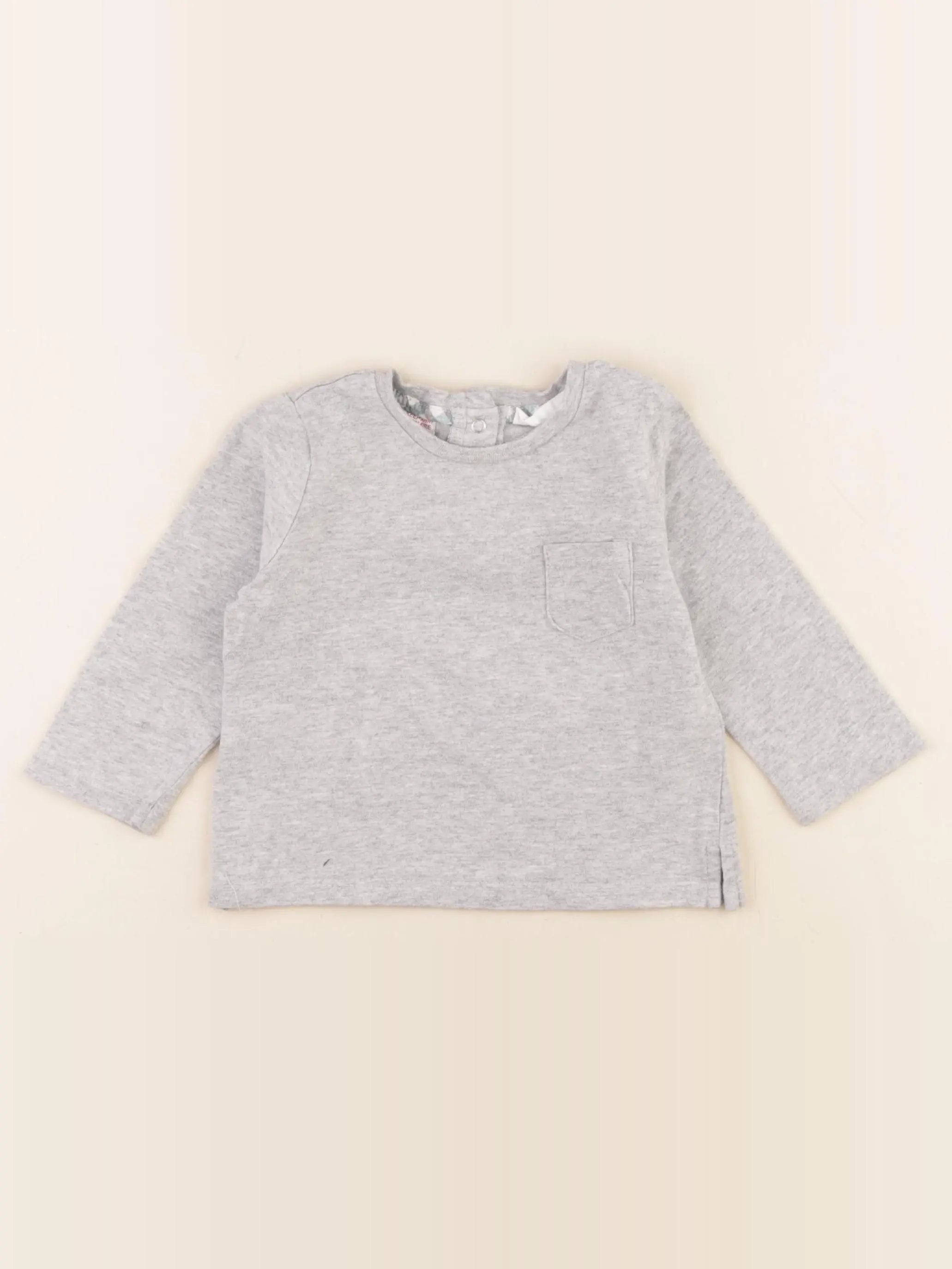 Mango - tee-shirt gris - 9/12 mois