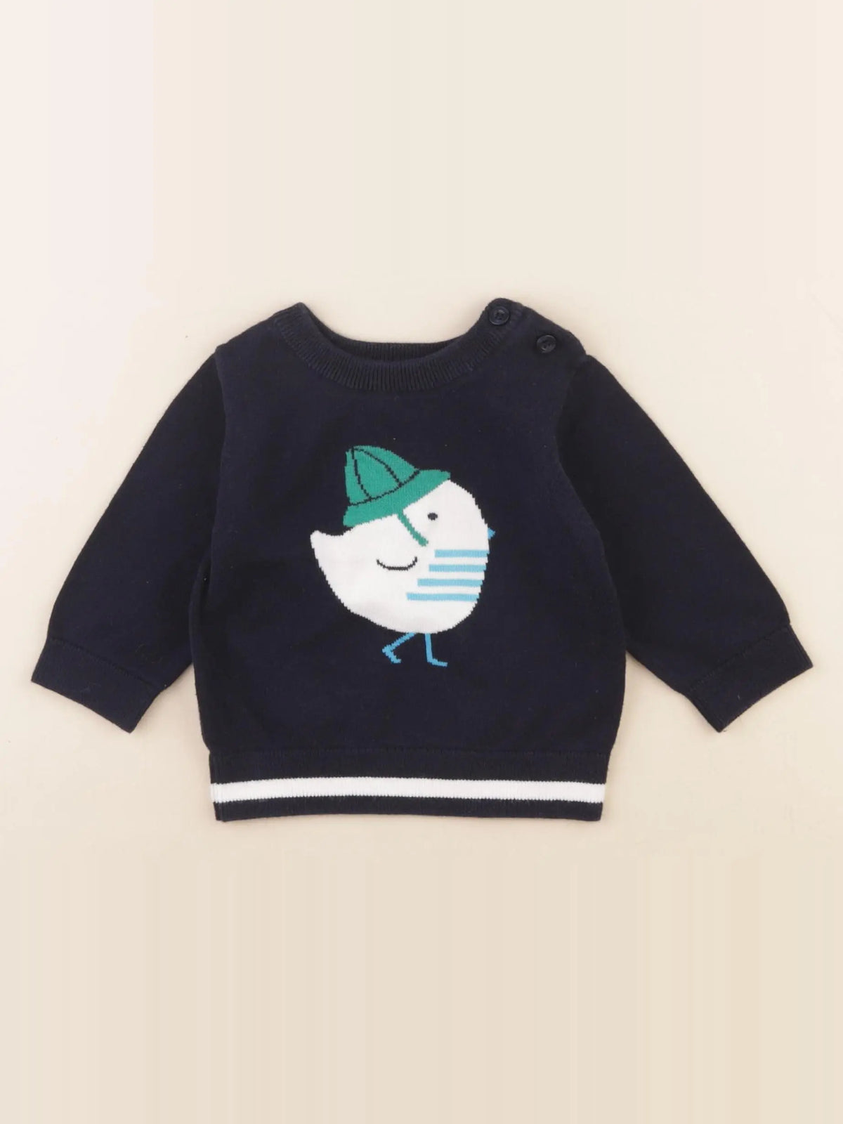 Jacadi - pull bleu - 6 mois