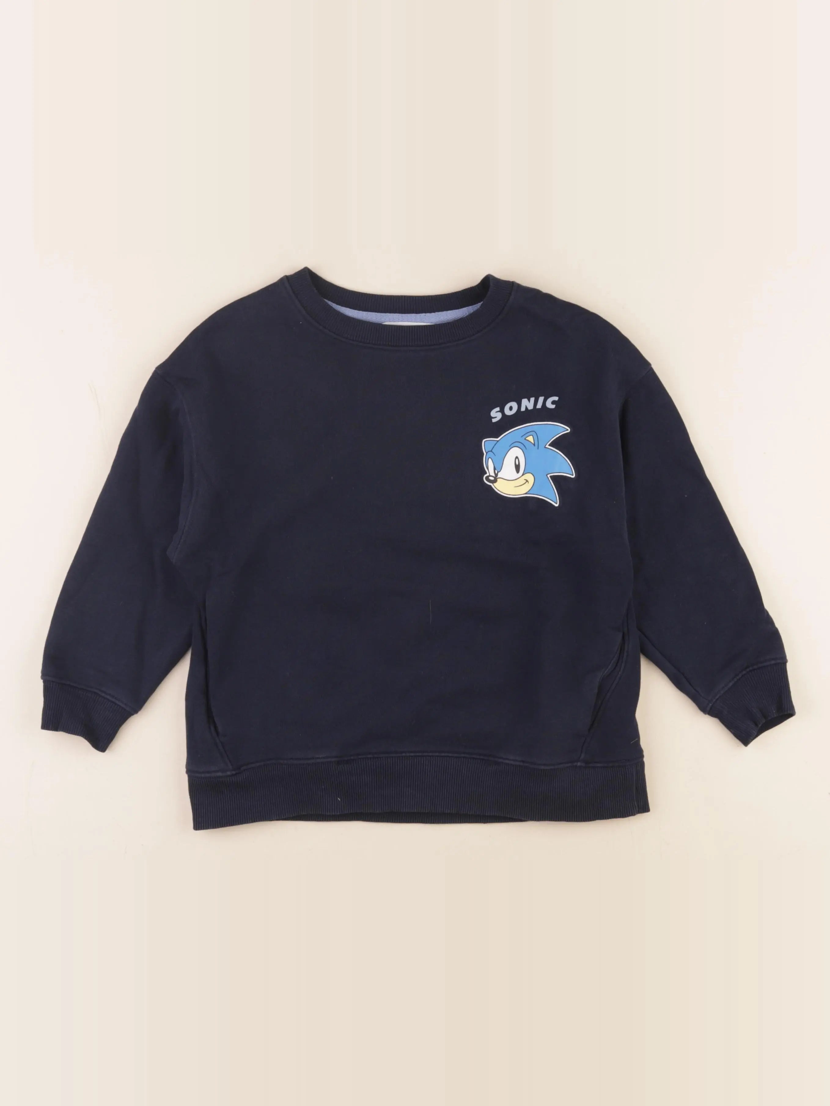 Mango - sweat imprimé au dos bleu - 5/6 ans