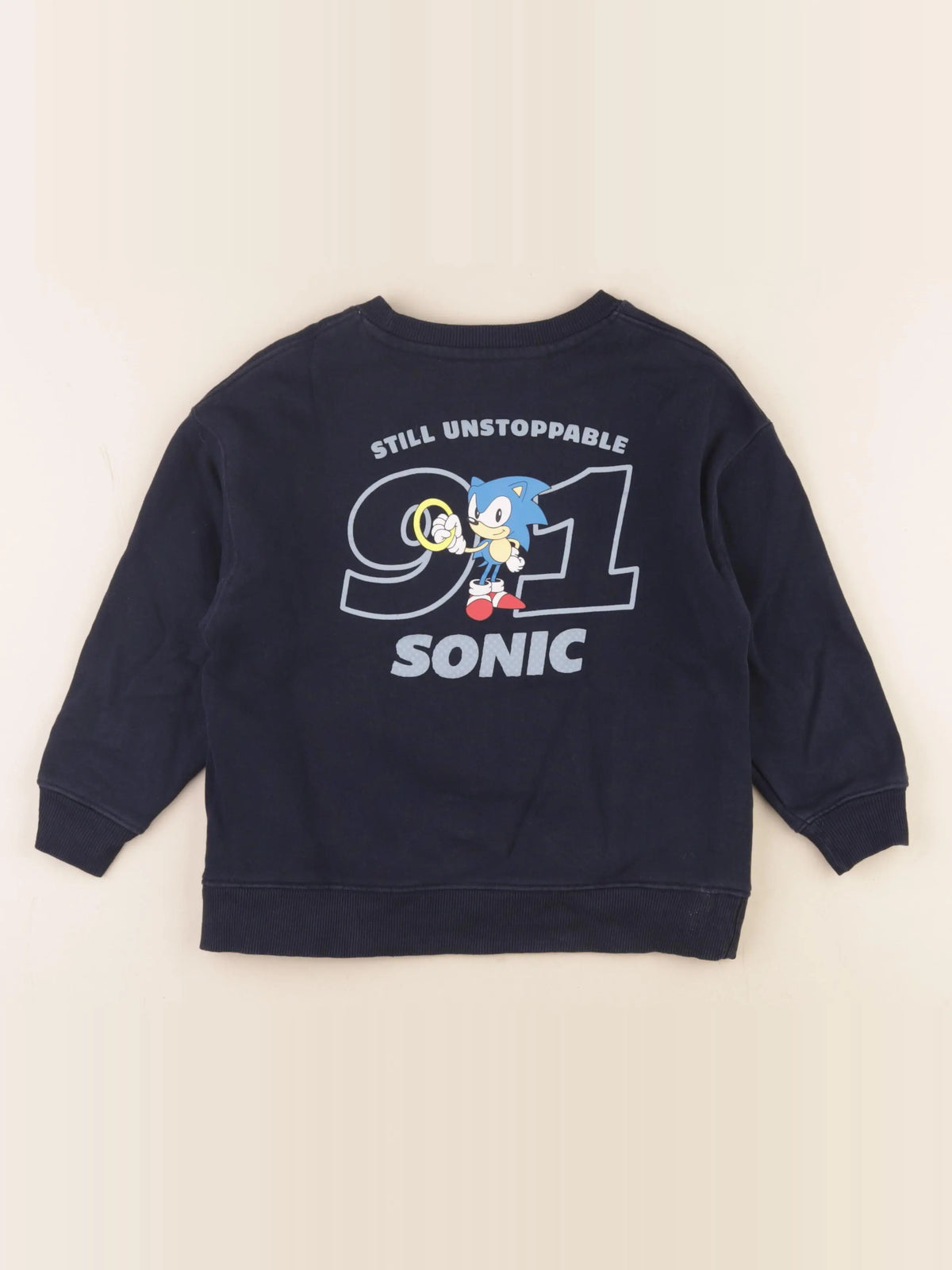 Mango - sweat imprimé au dos bleu - 5/6 ans