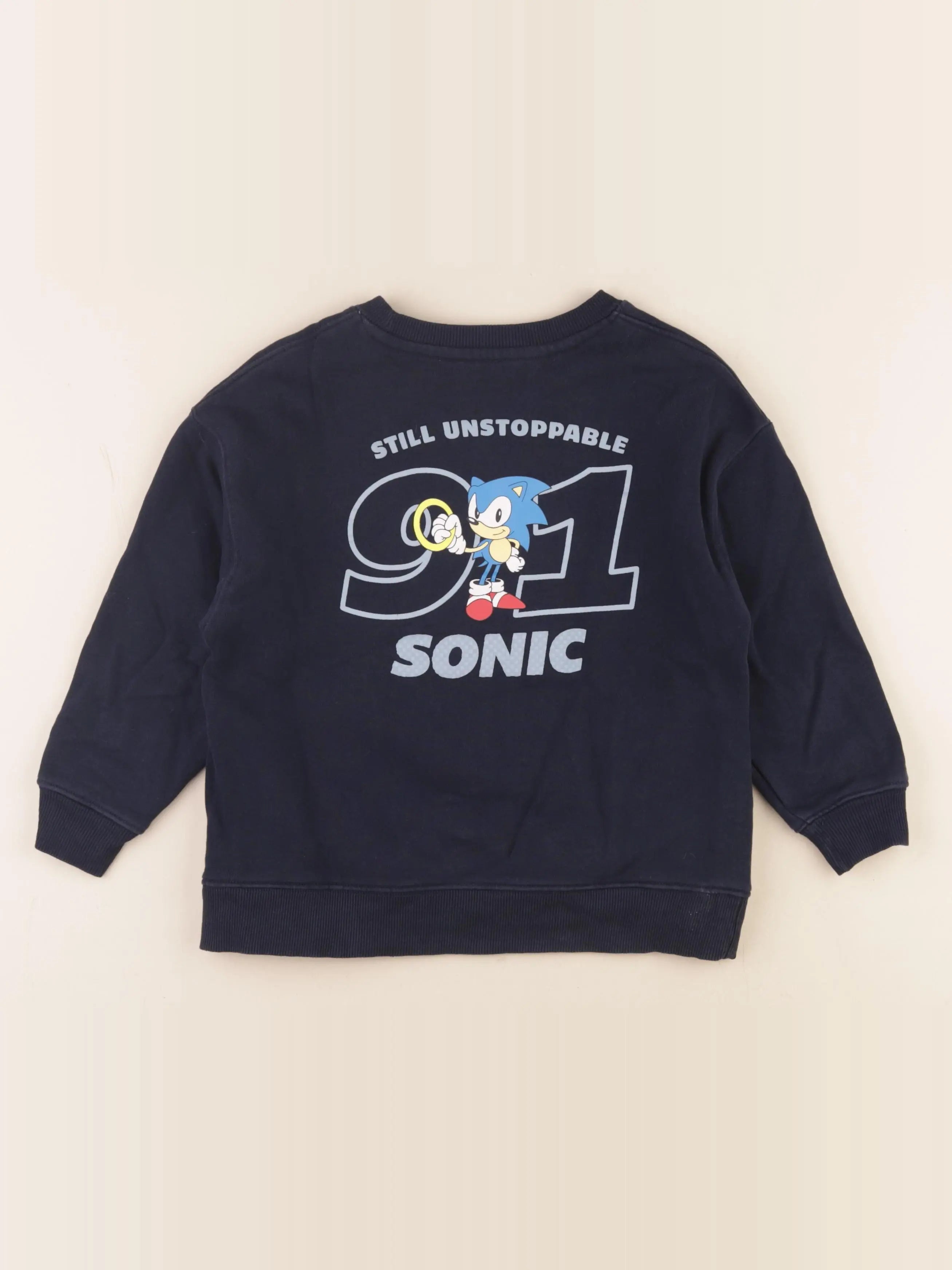 Mango - sweat imprimé au dos bleu - 5/6 ans