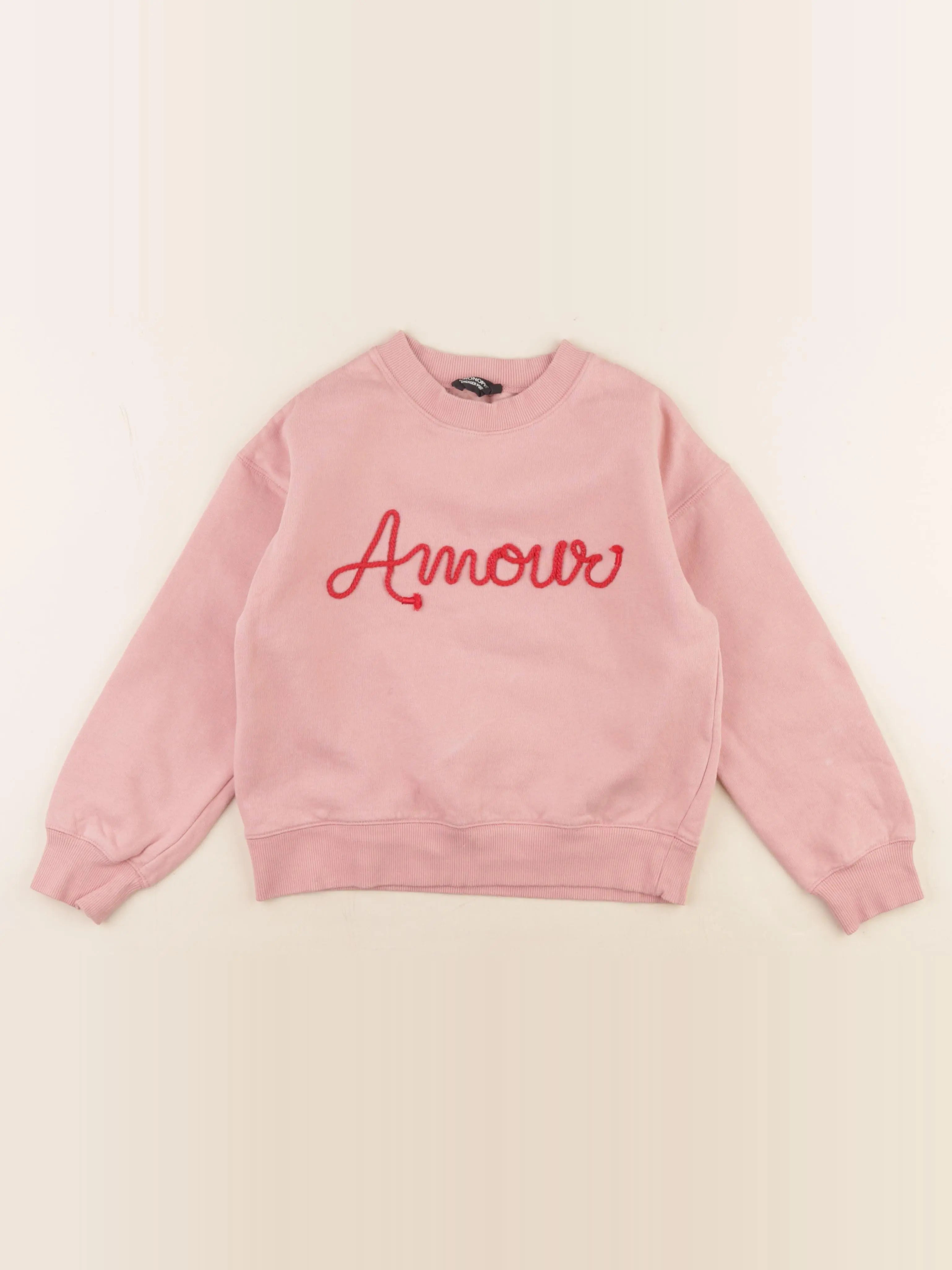 Monoprix - sweat rose - 10 ans
