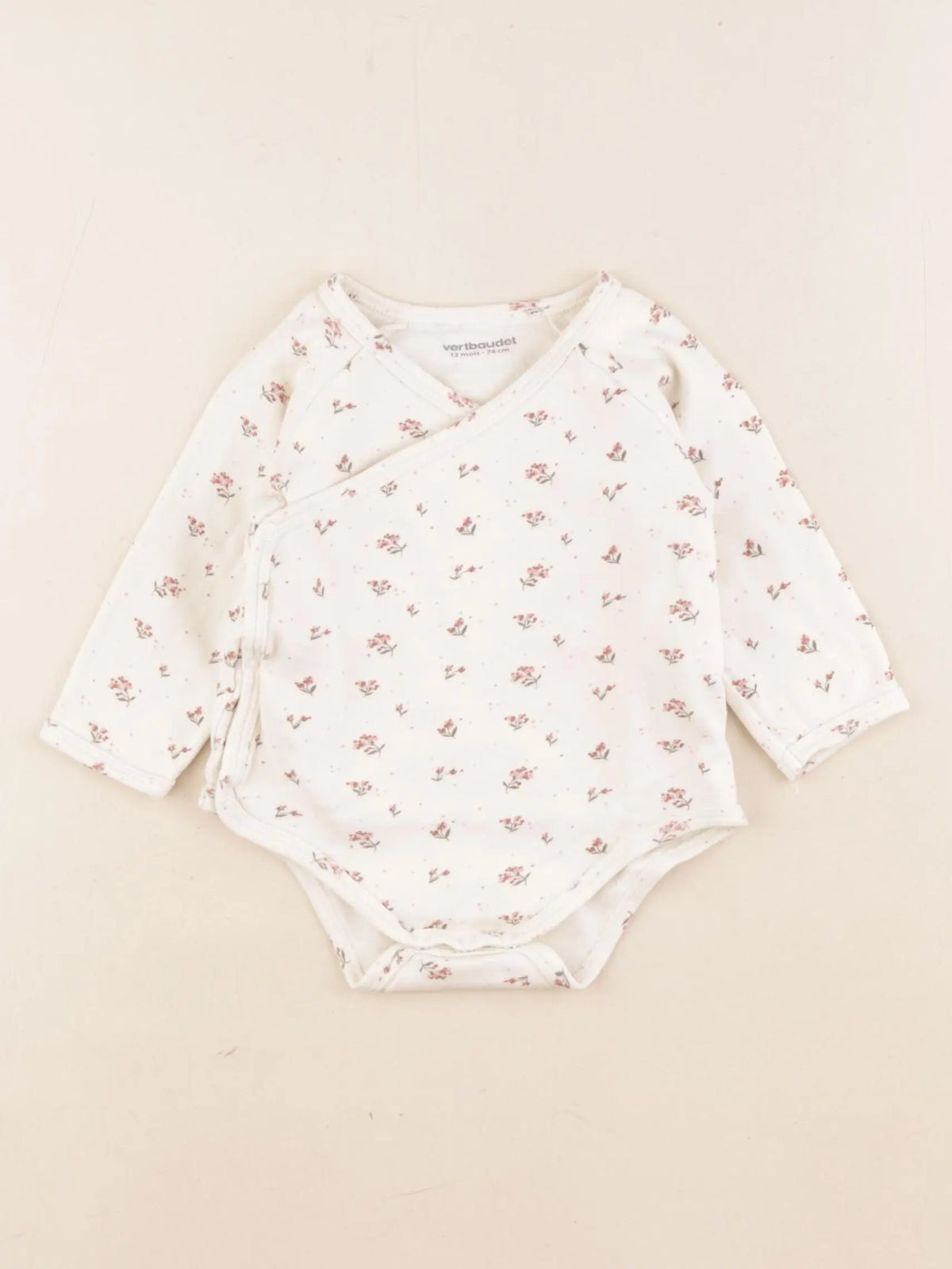 Vertbaudet - body beige - 12 mois