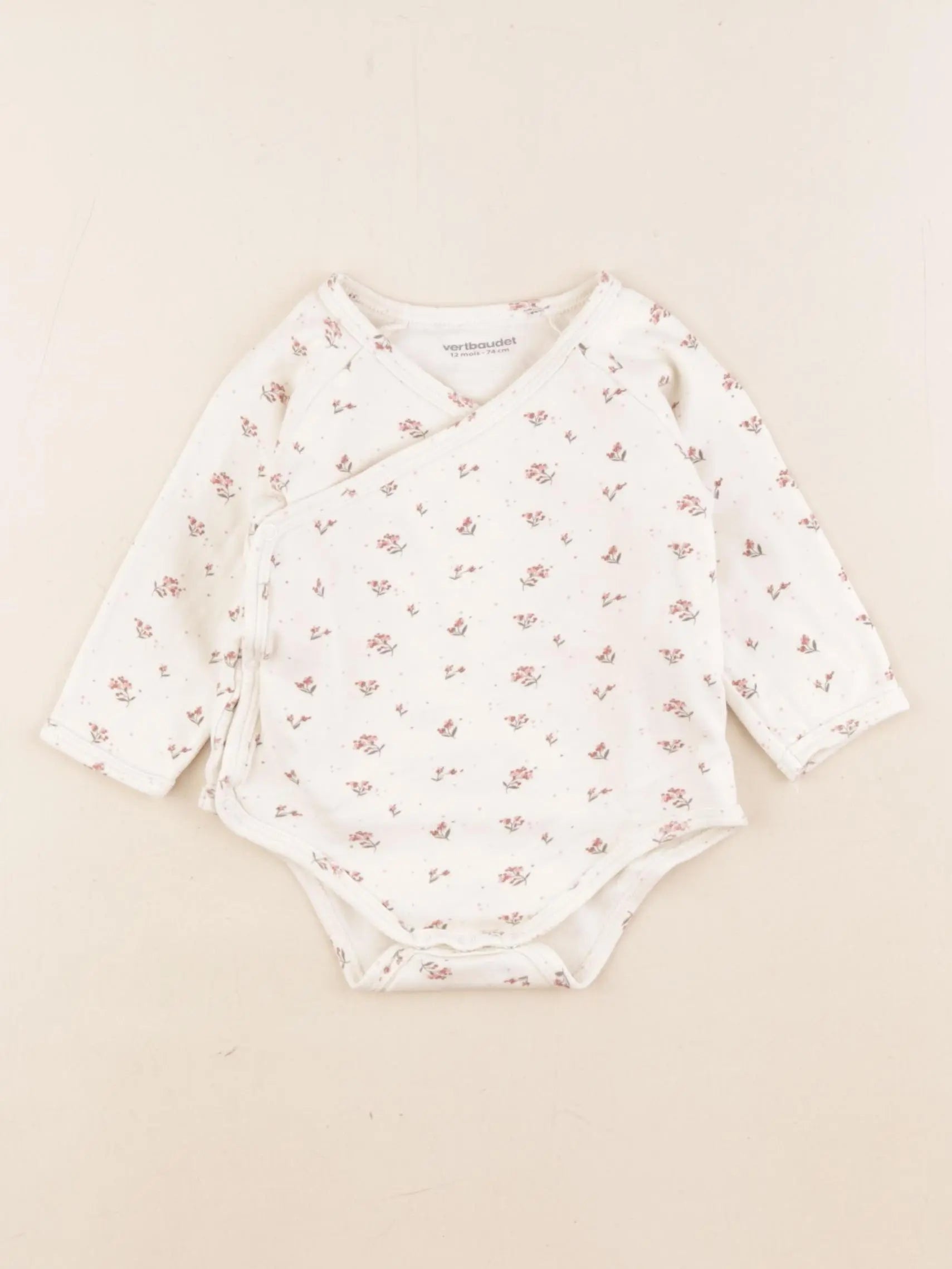 Vertbaudet - body beige - 12 mois