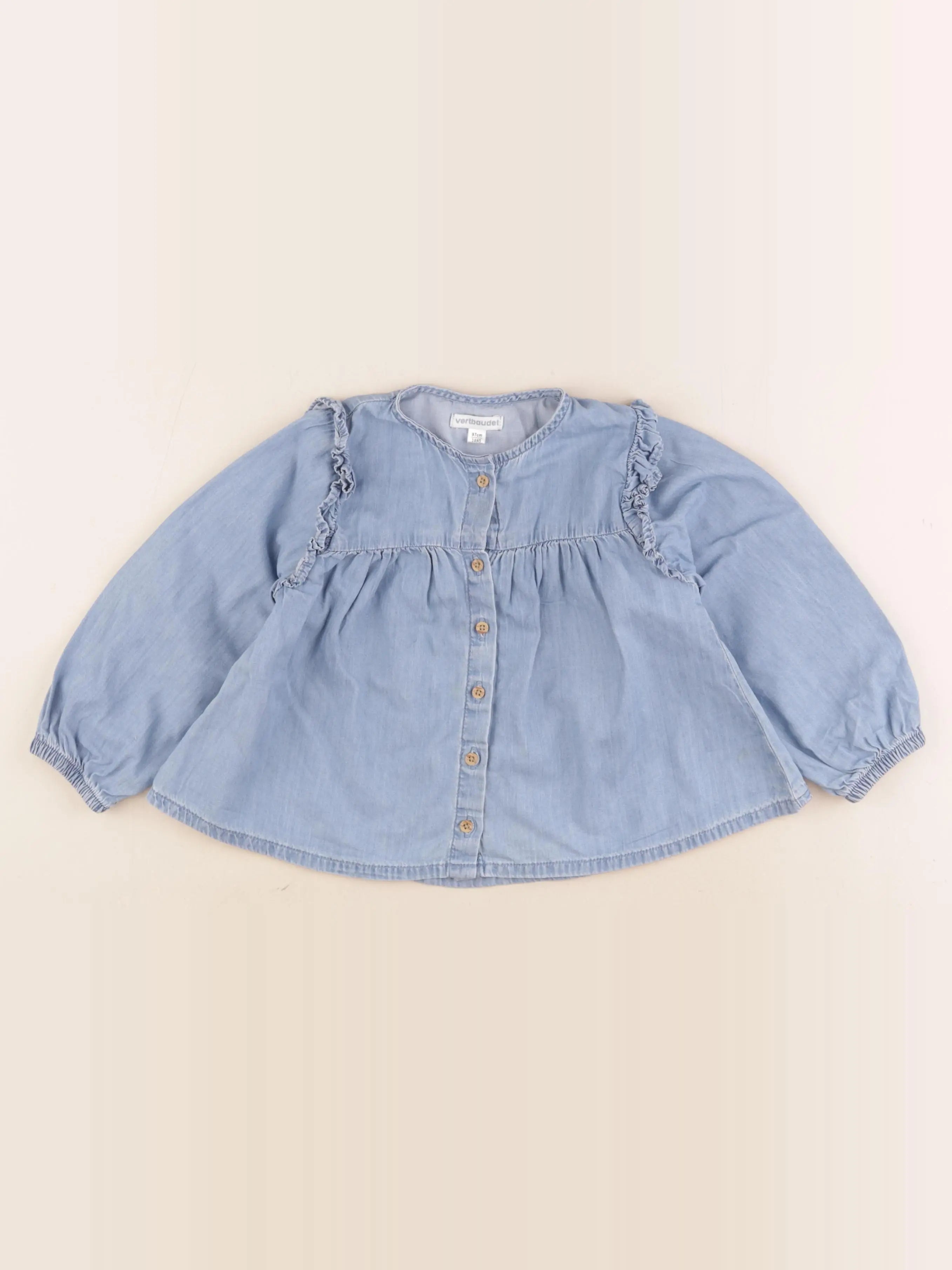 Vertbaudet - blouse bleu - 3 ans
