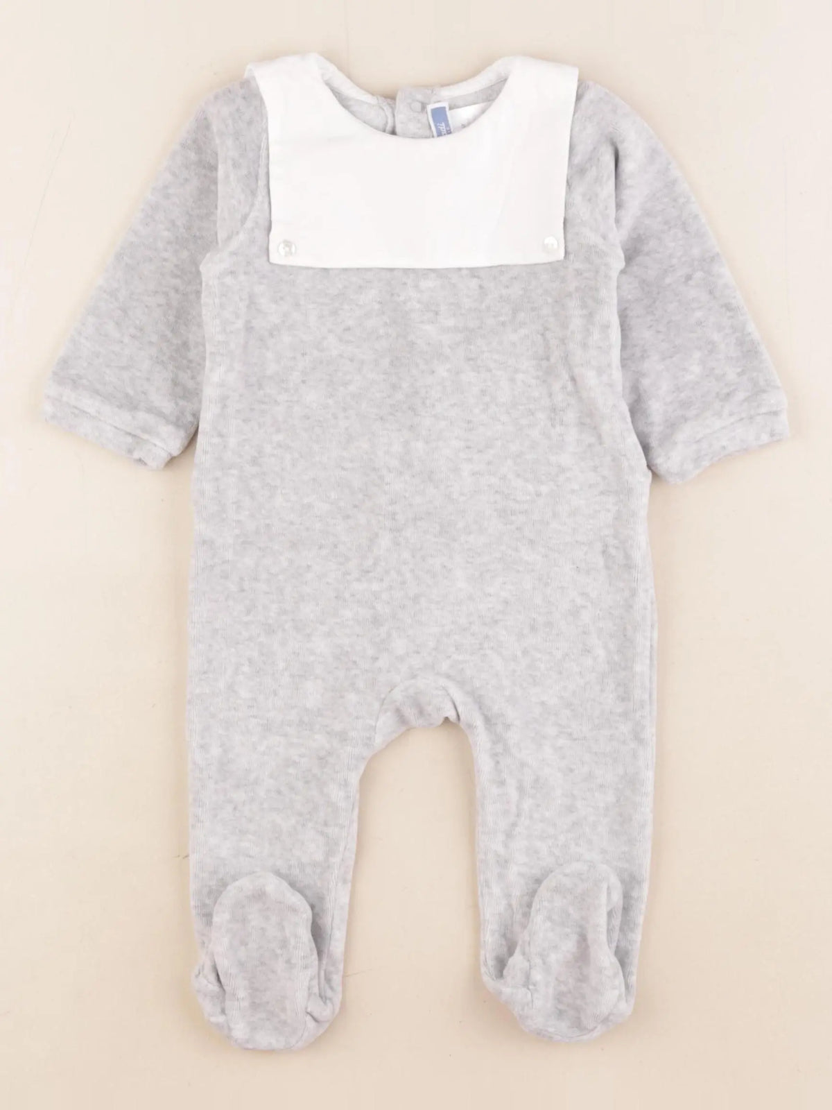Jacadi - pyjama velours gris - 6 mois