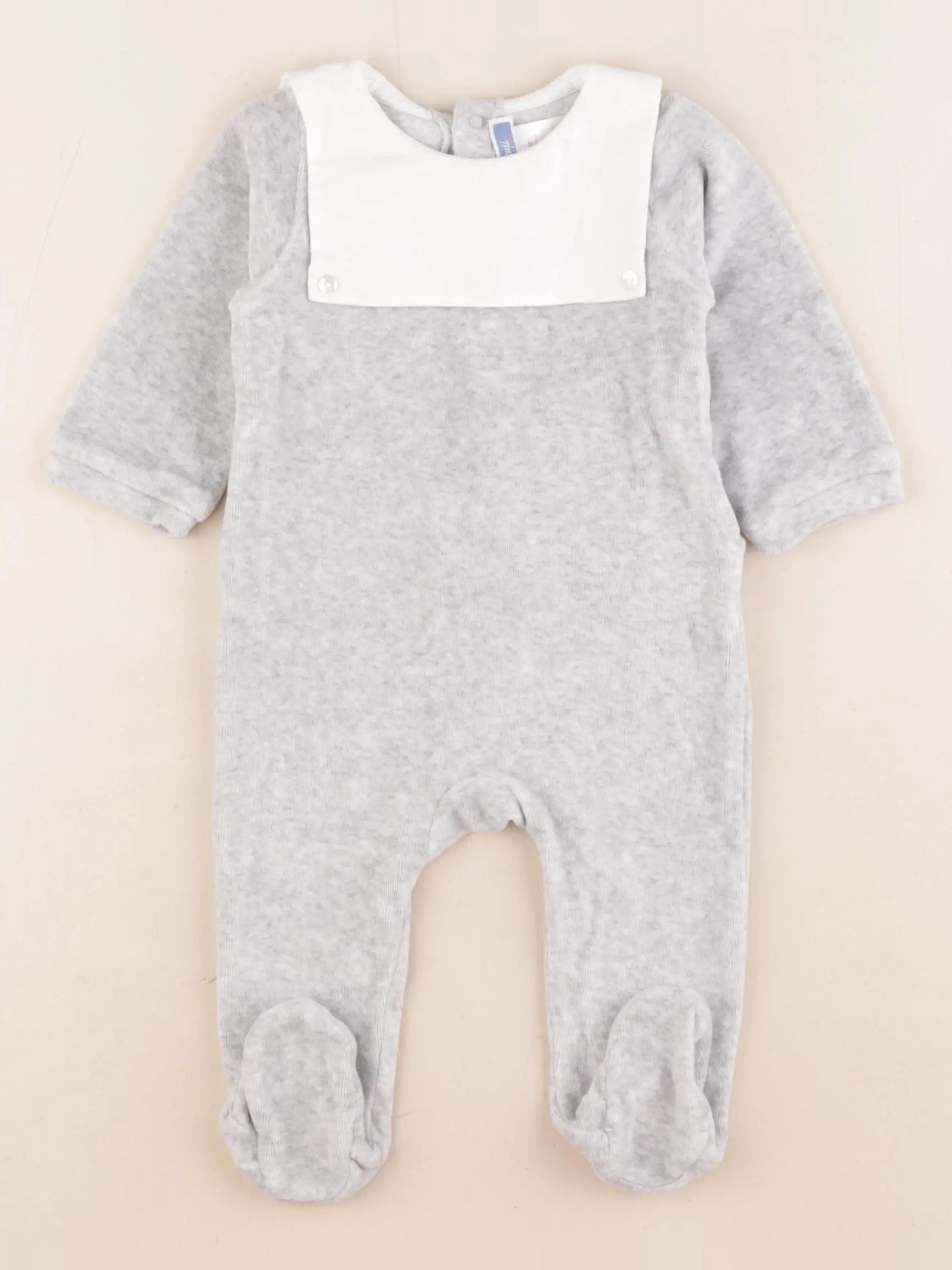 Jacadi - pyjama velours gris - 6 mois