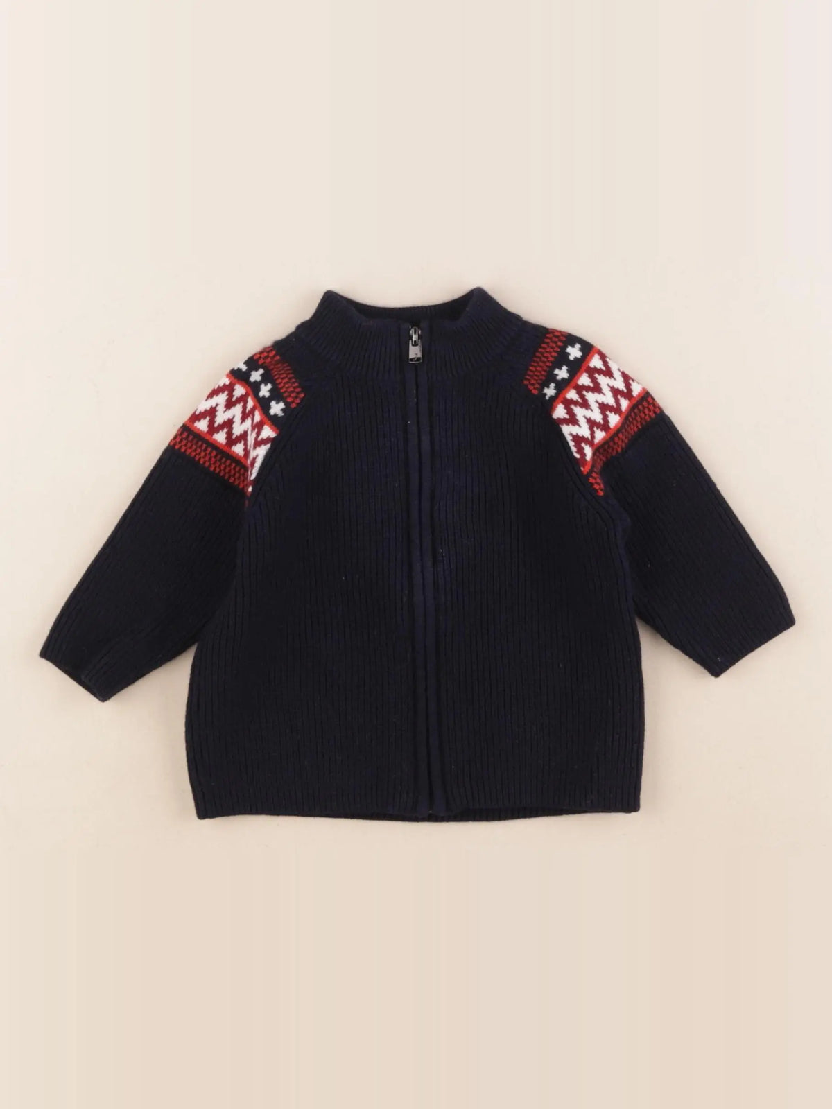 Jacadi - gilet bleu - 6 mois