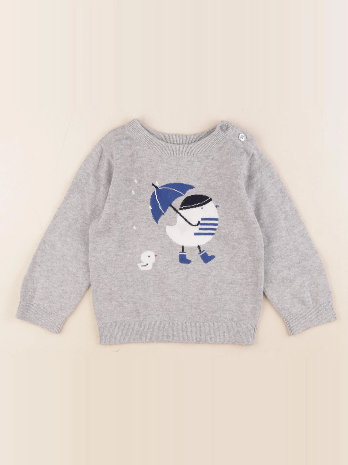 Jacadi - pull gris - 24 mois
