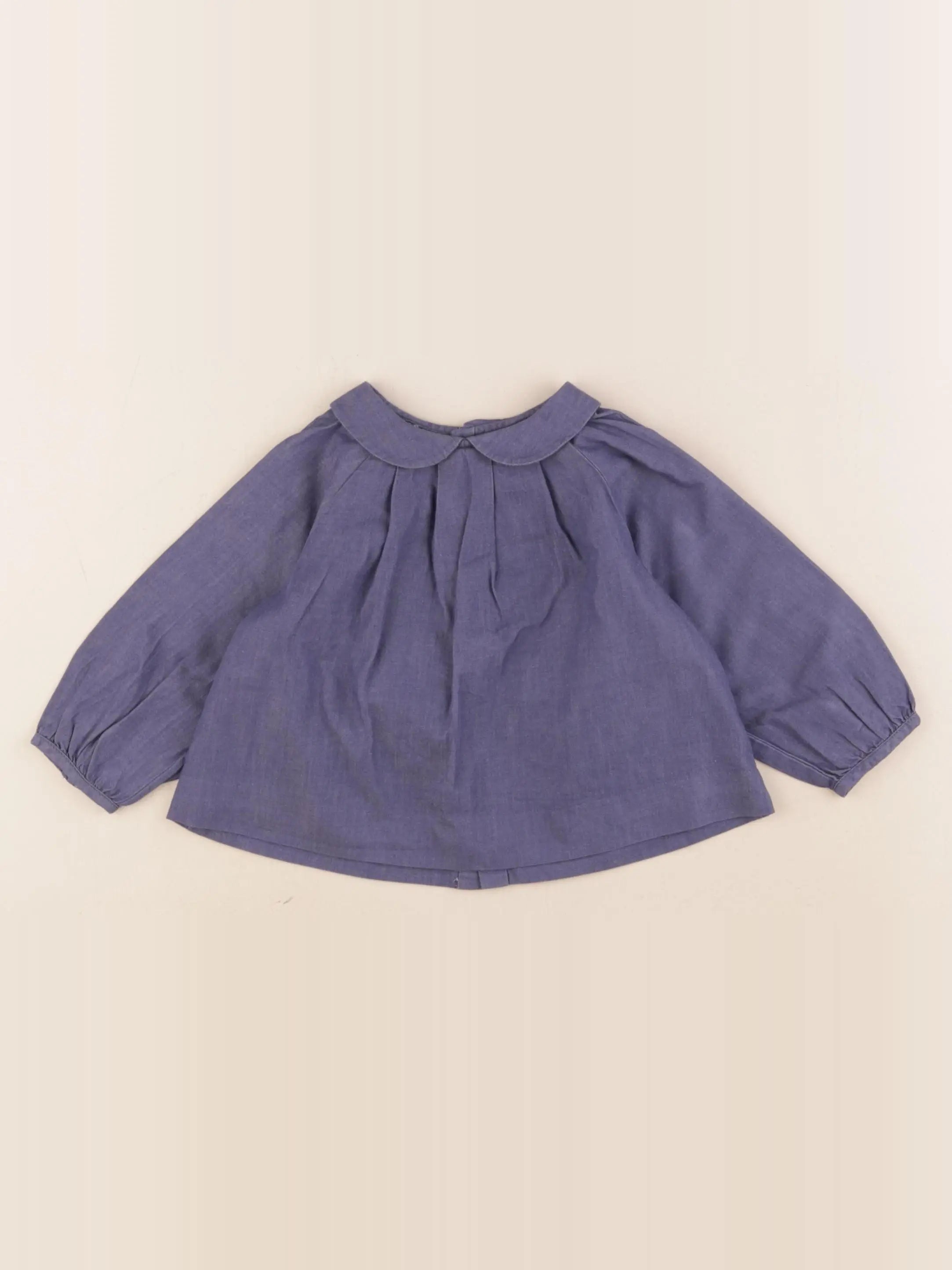 Jacadi - blouse bleu - 12 mois