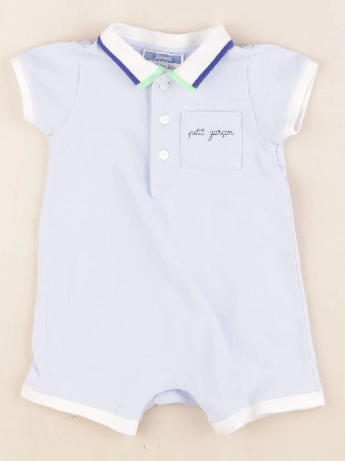 Jacadi - combinaison bleu - 6 mois