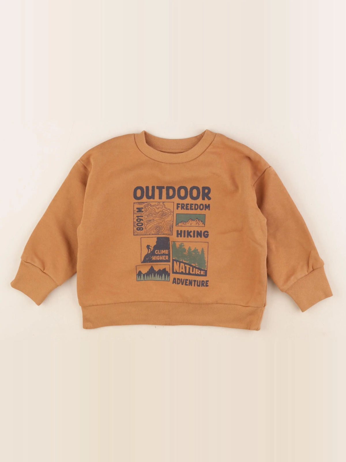 Vertbaudet - sweat marron - 3 ans