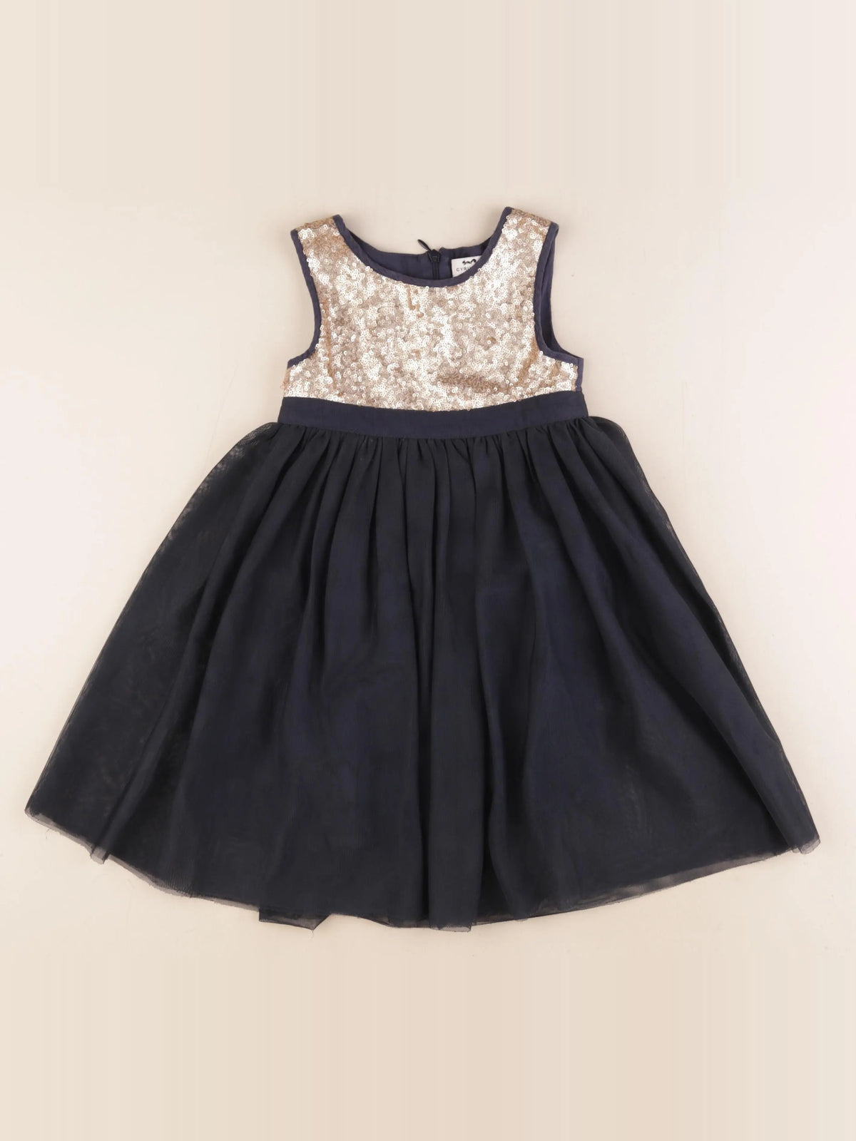 Cyrillus - robe bleu, or - 4 ans