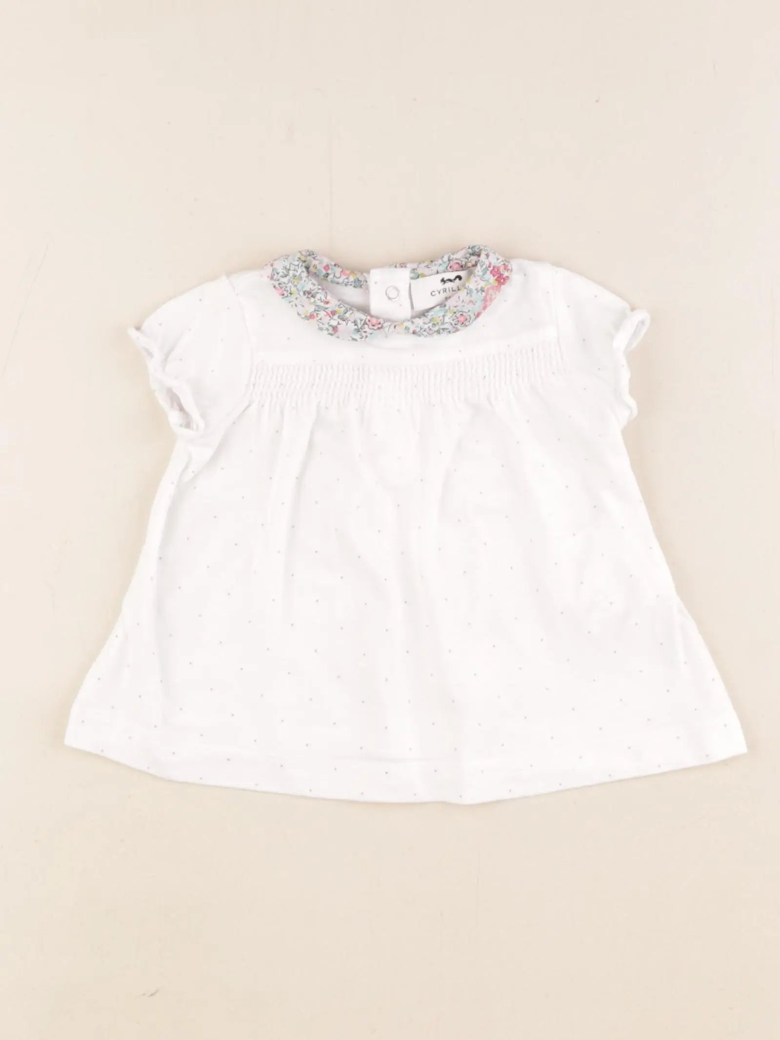 Cyrillus - tee-shirt blanc - 6 mois