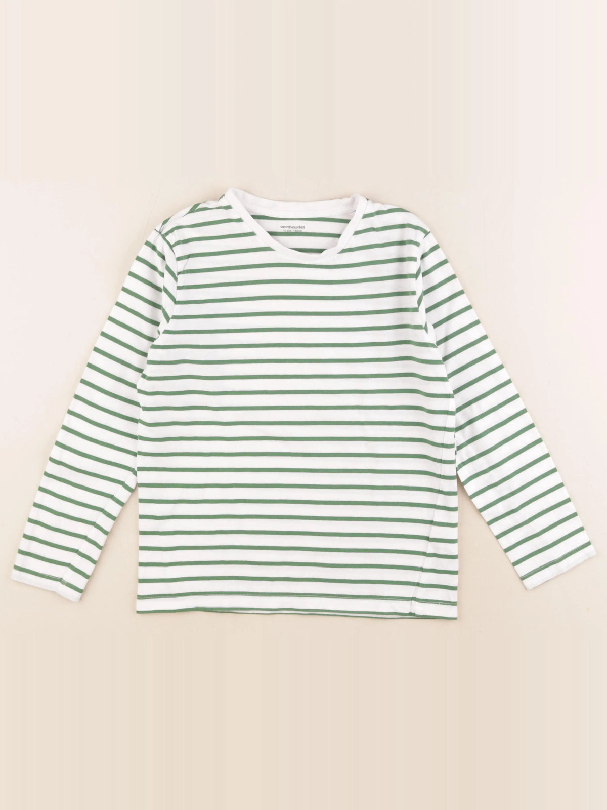 Vertbaudet - tee-shirt blanc, vert - 10 ans