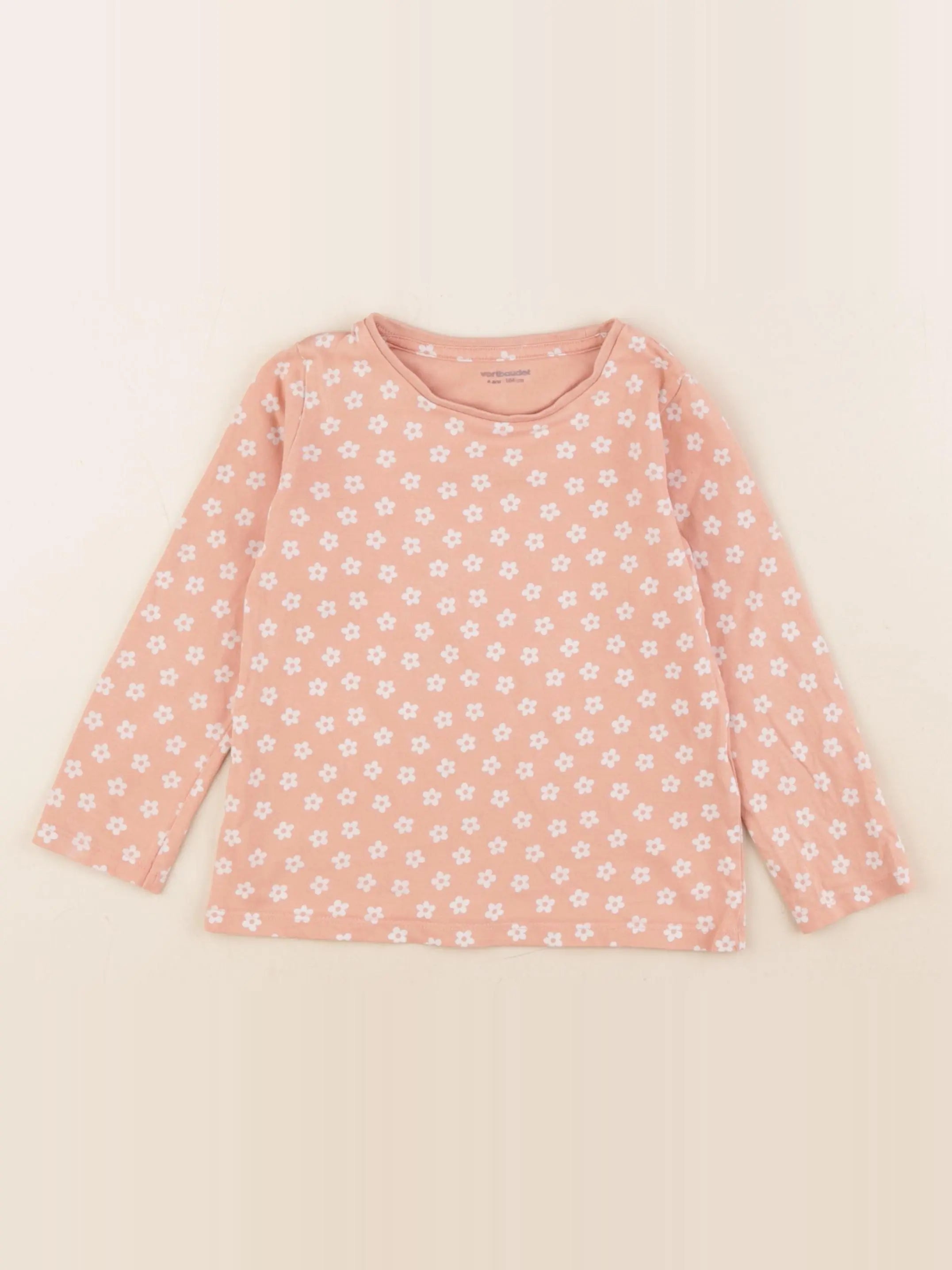 Vertbaudet - tee-shirt rose - 4 ans