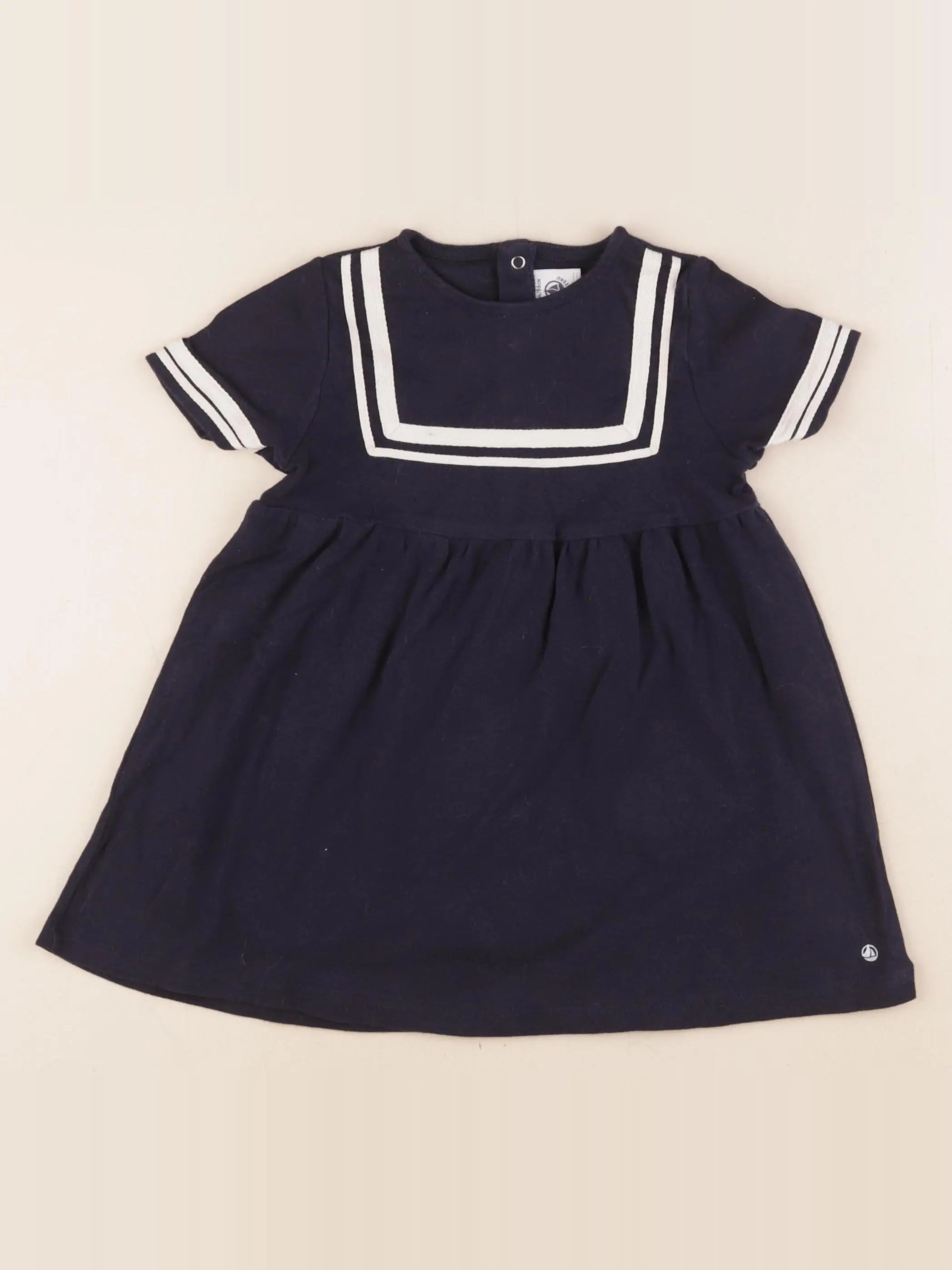 Petit Bateau - robe bleu - 24 mois
