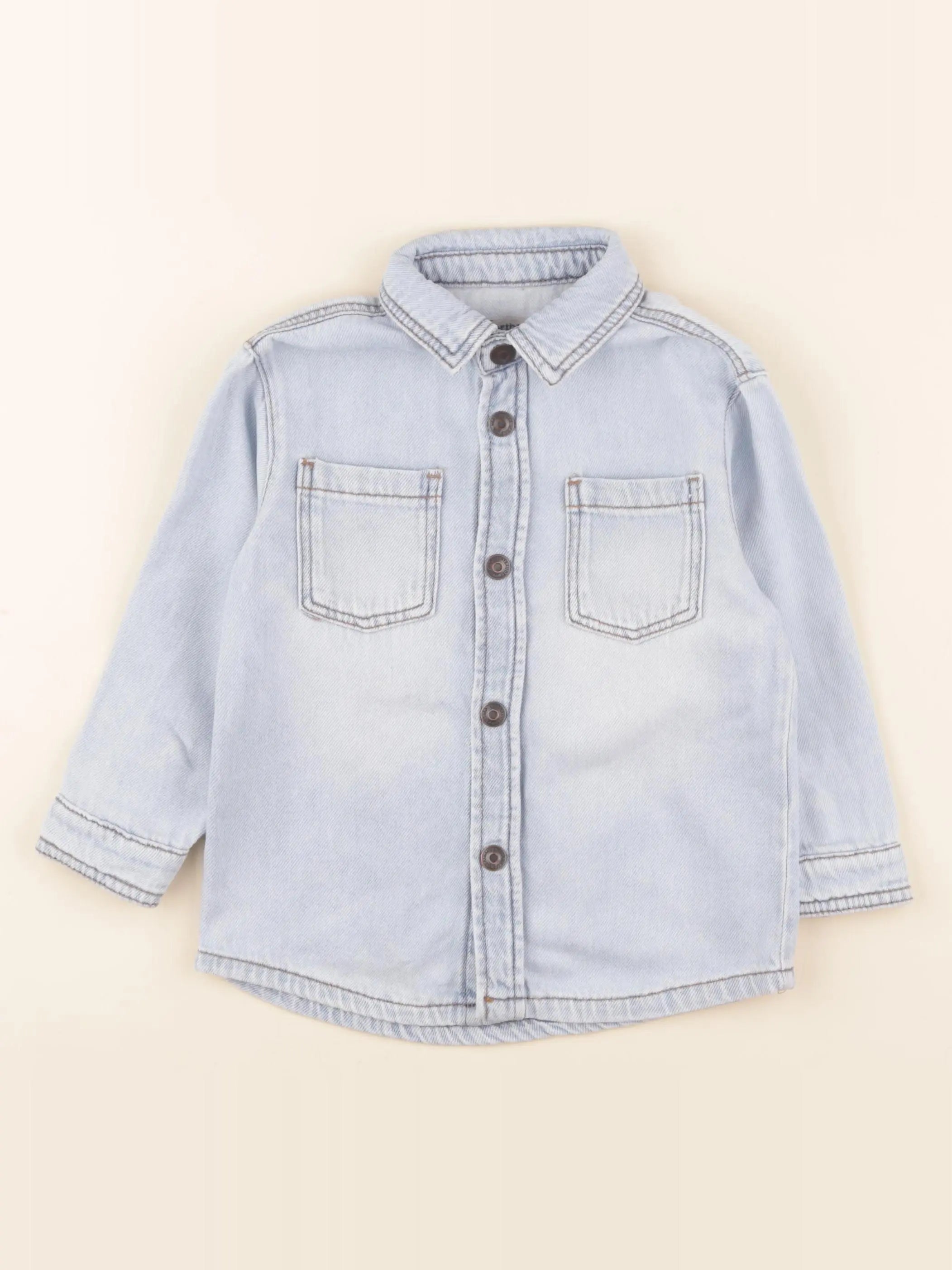 Vertbaudet - chemise bleu - 3 ans