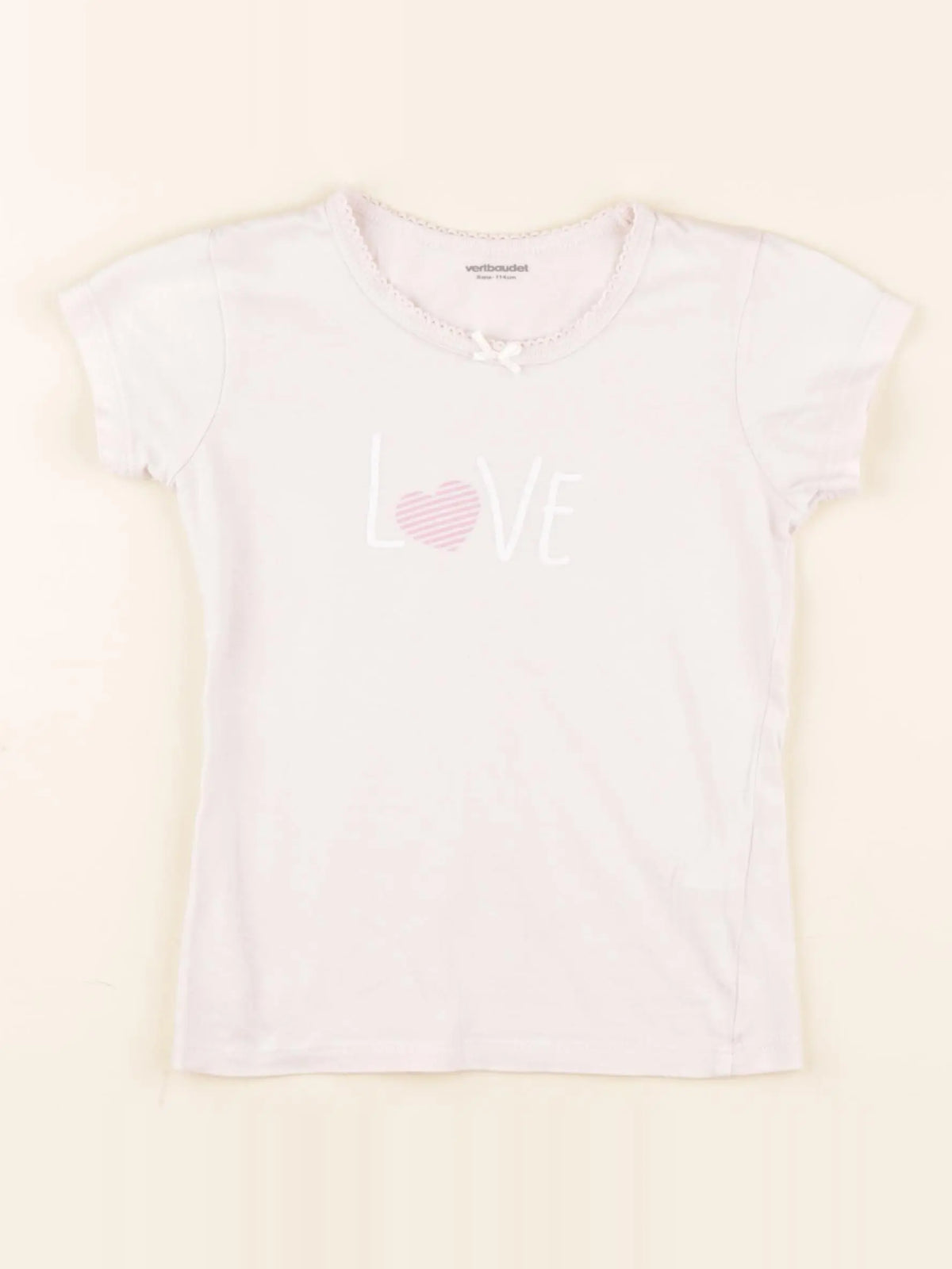 Vertbaudet - tee-shirt rose - 6 ans