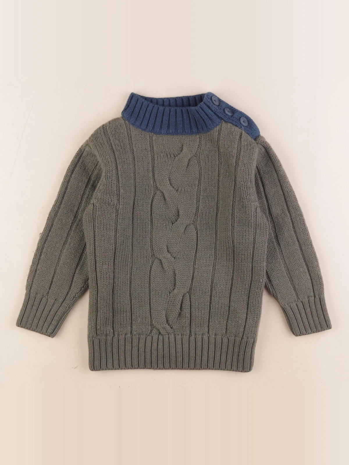 Petit Bateau - pull vert - 3 ans