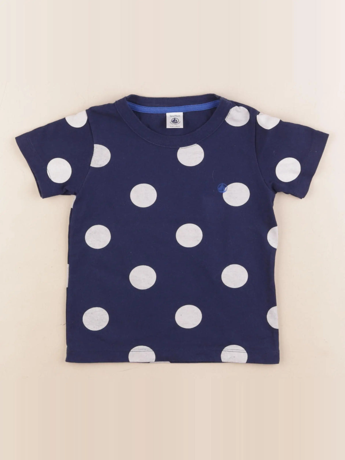 Petit Bateau - tee-shirt bleu - 3 ans
