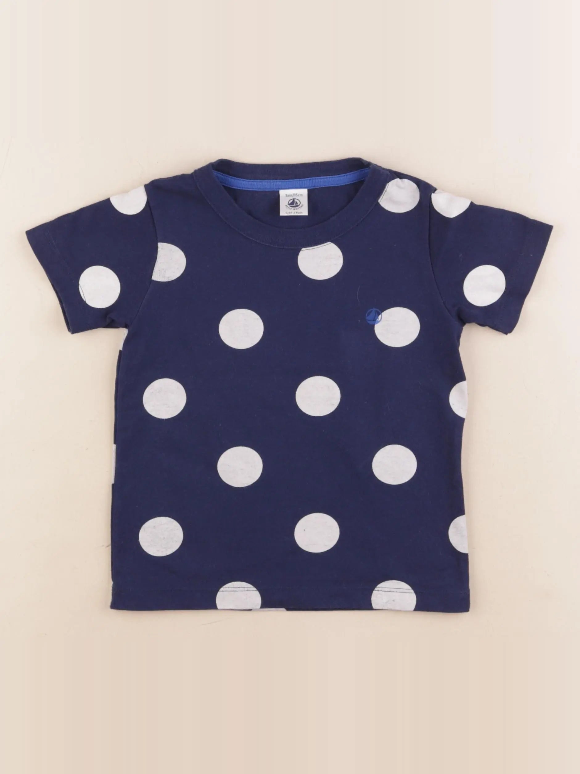 Petit Bateau - tee-shirt bleu - 3 ans