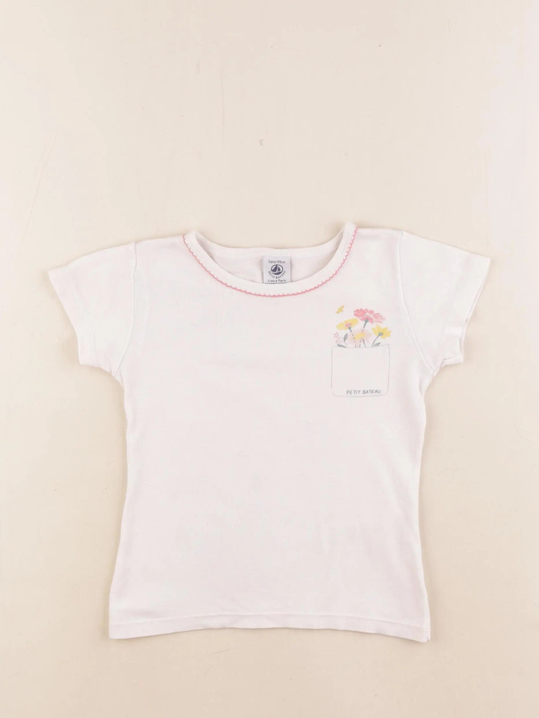 Petit Bateau - maillot de corps rose - 3 ans
