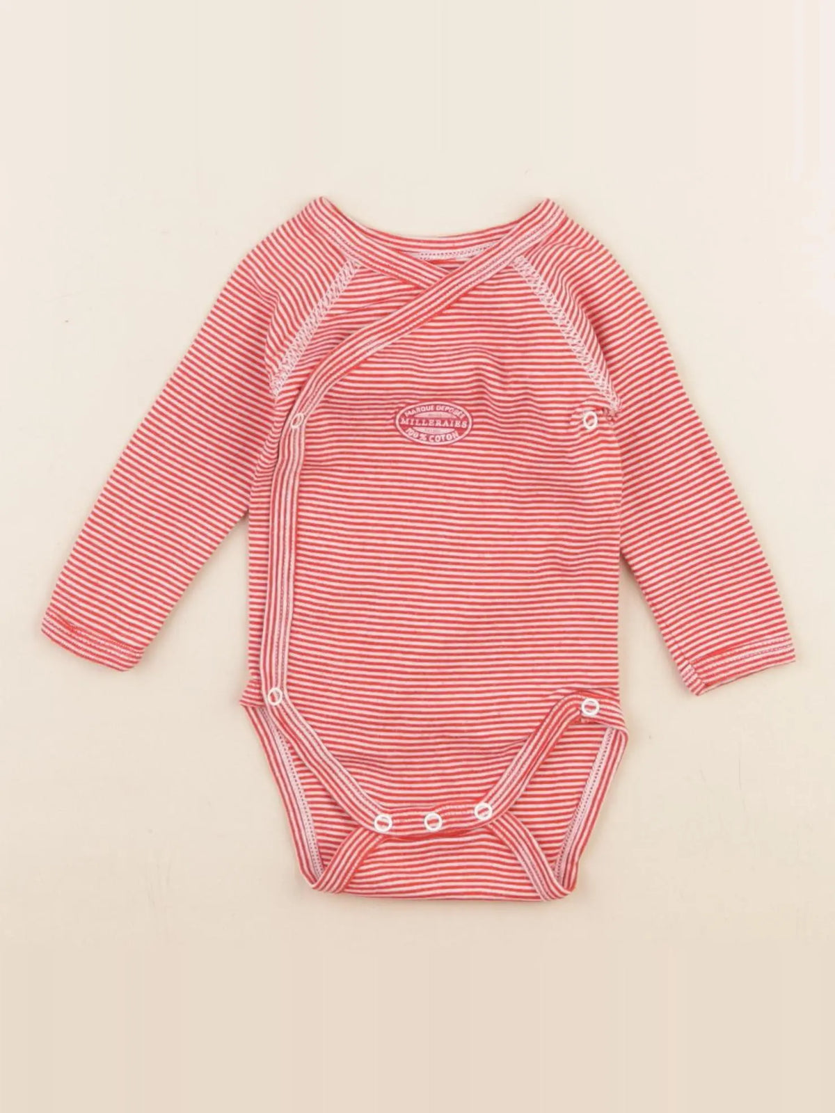 Petit Bateau - body rouge - 3 mois