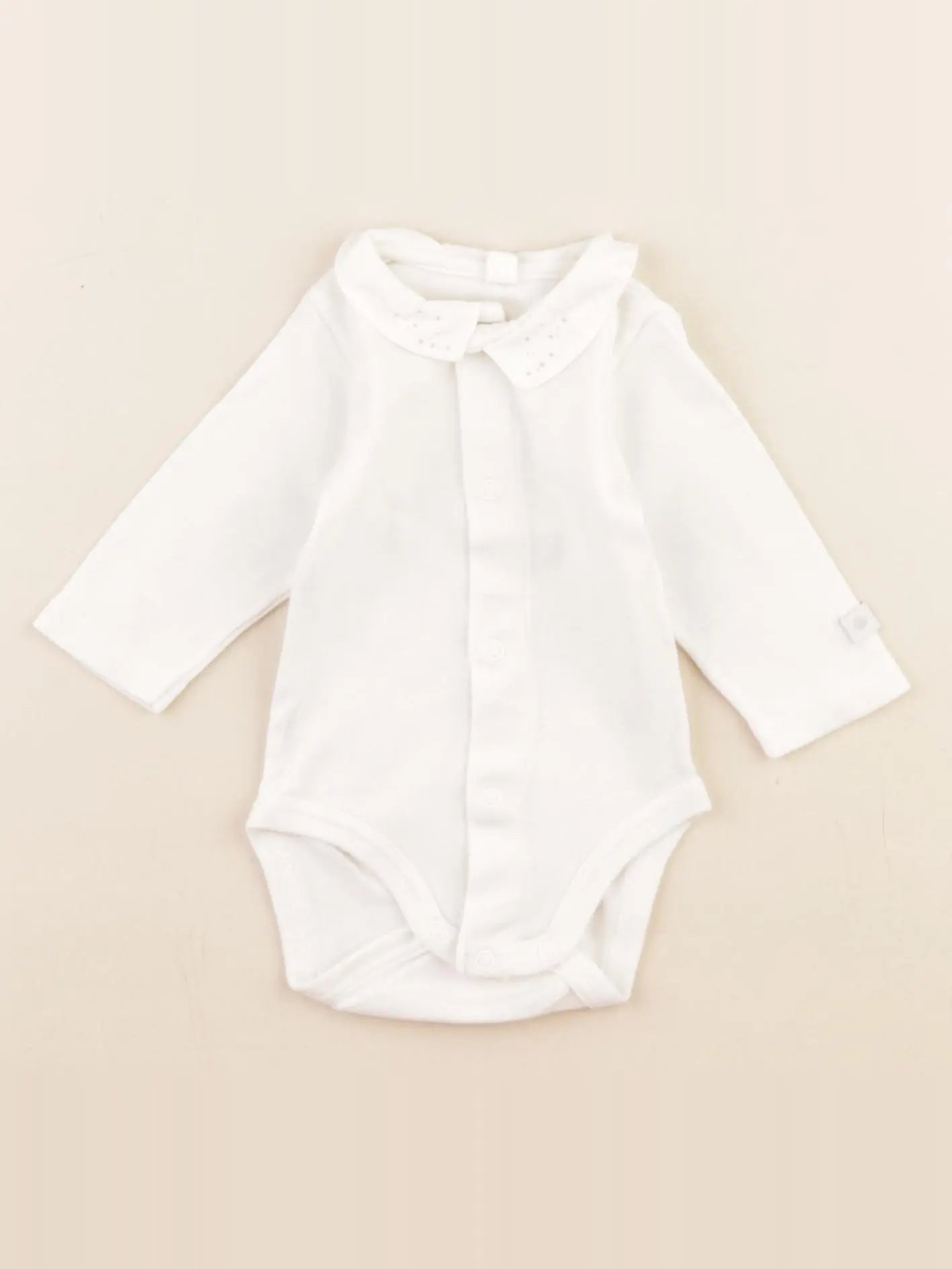 Petit Bateau - body à col blanc - 1 mois