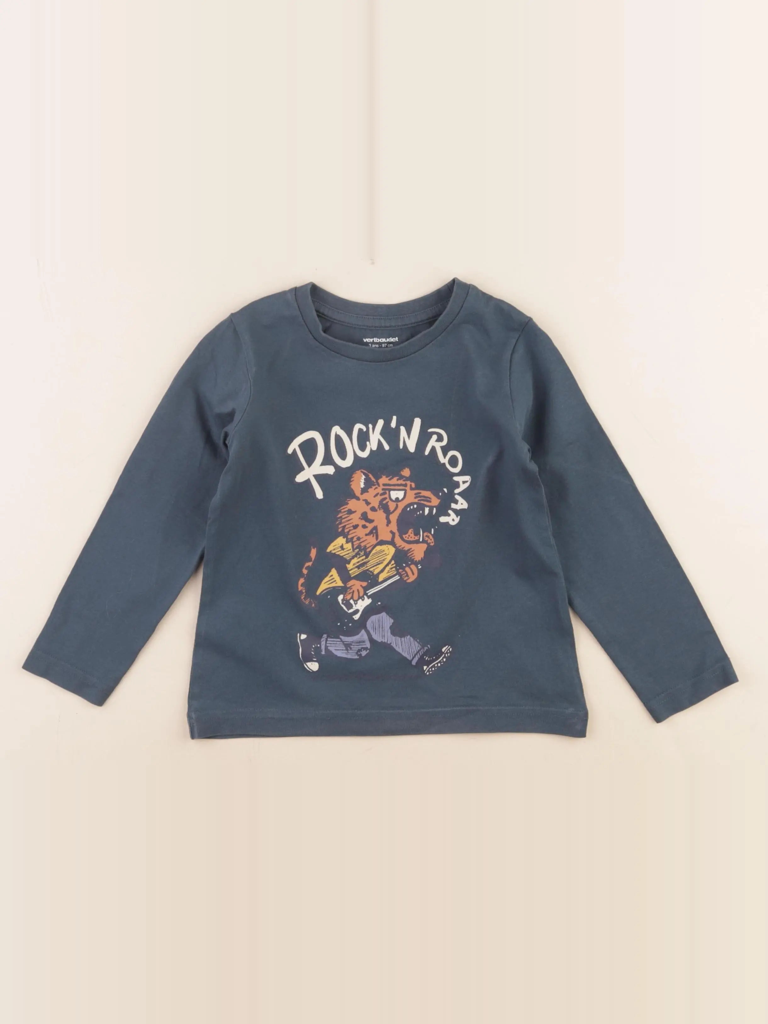 Vertbaudet - tee-shirt bleu - 3 ans