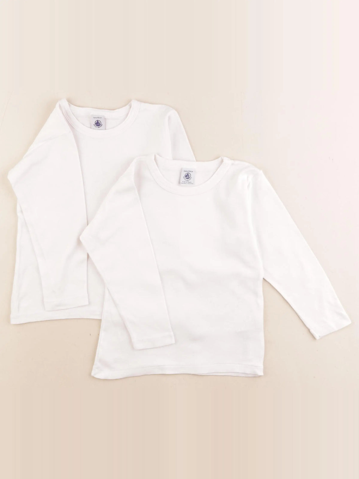 Petit Bateau - lot de 2 maillots de corps blanc - 4 ans